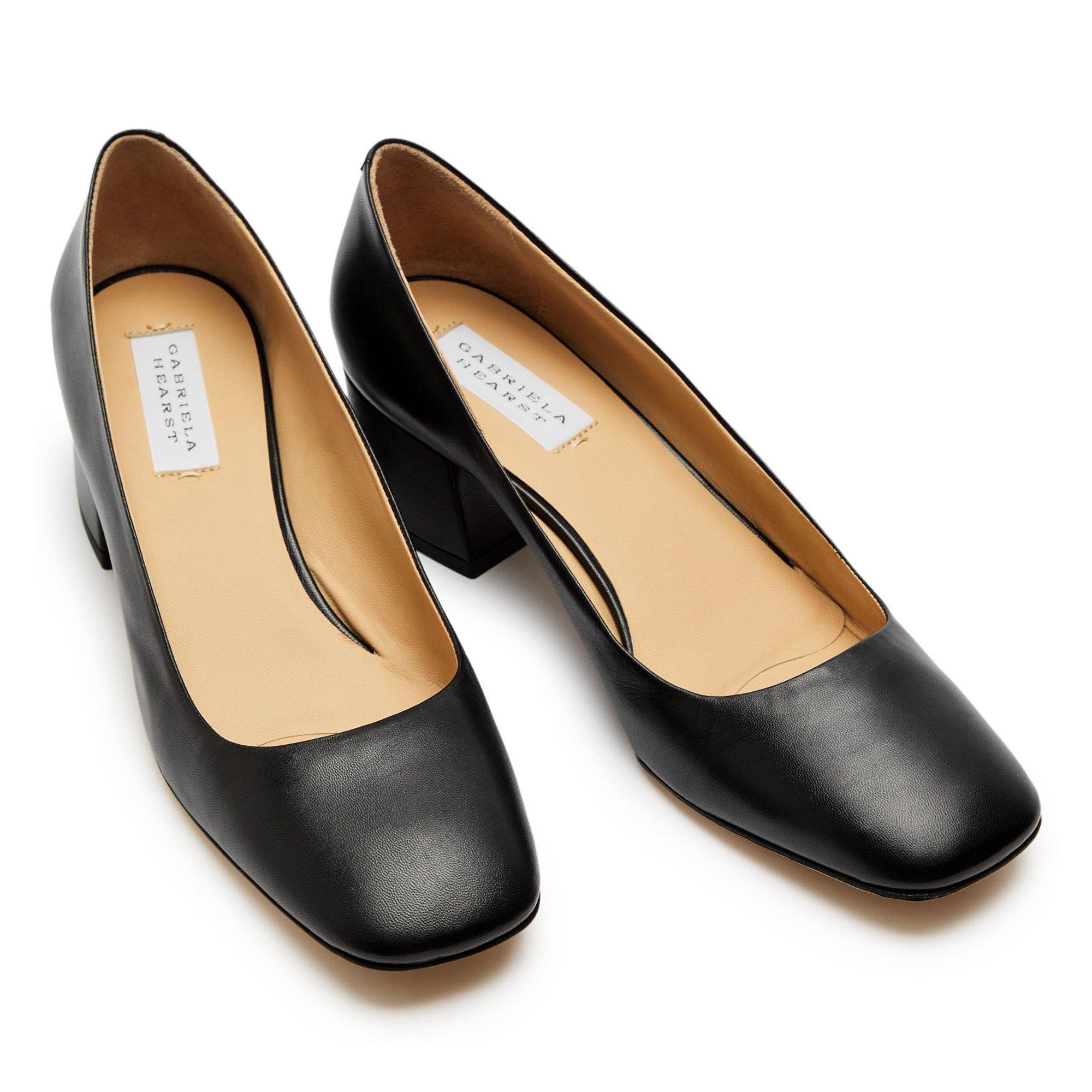 BLACK - Gabriela Hearst - Women's Agathe Leather Block Heels - 3
