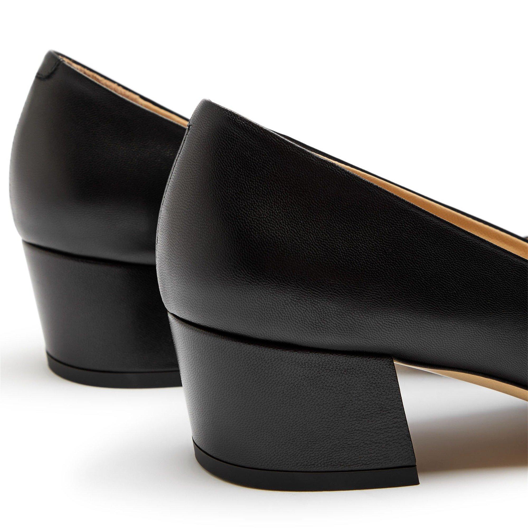 BLACK - Gabriela Hearst - Women's Agathe Leather Block Heels - 4