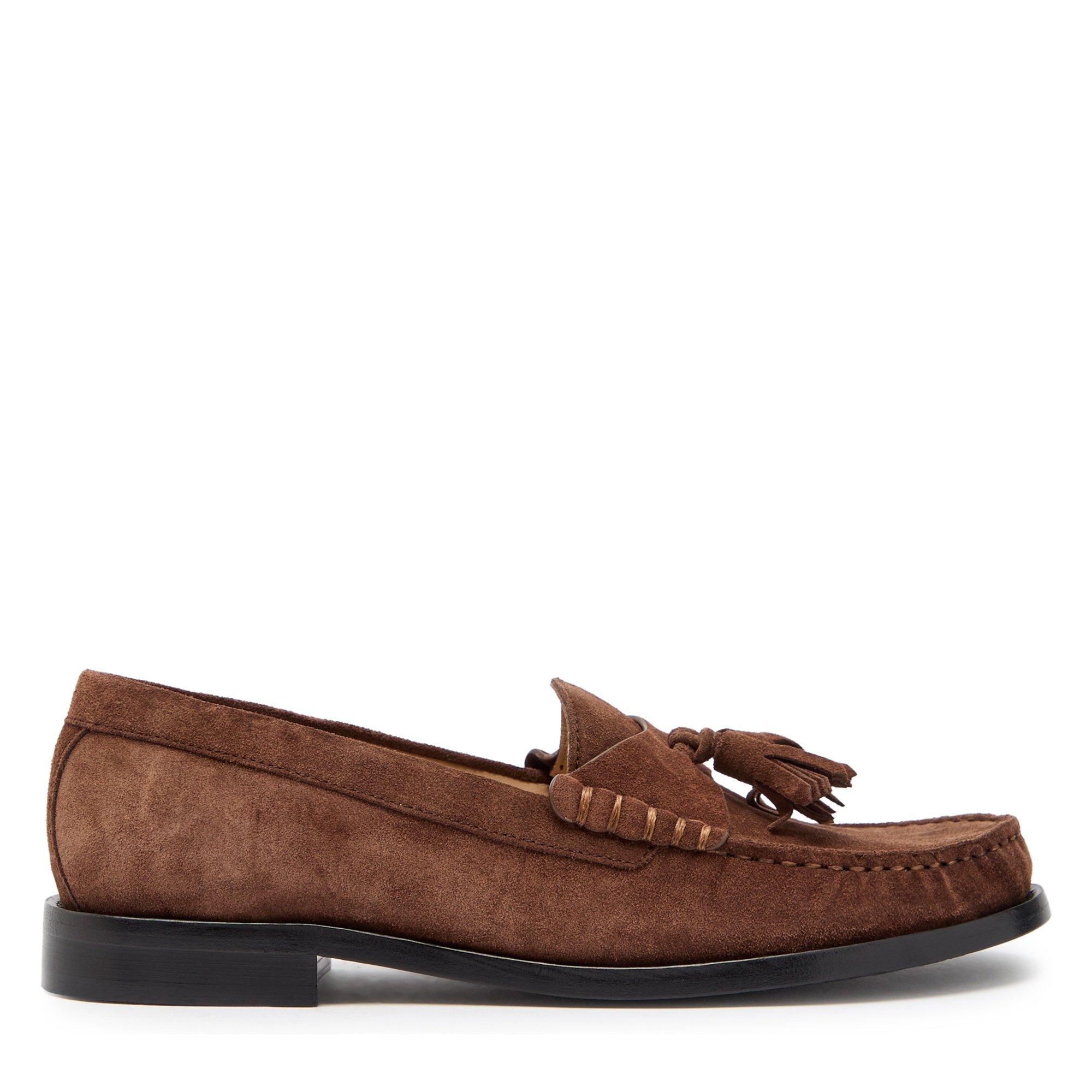 BROWN - Stuart Weitzman - LOTTIE TASSEL LOAFER - 1