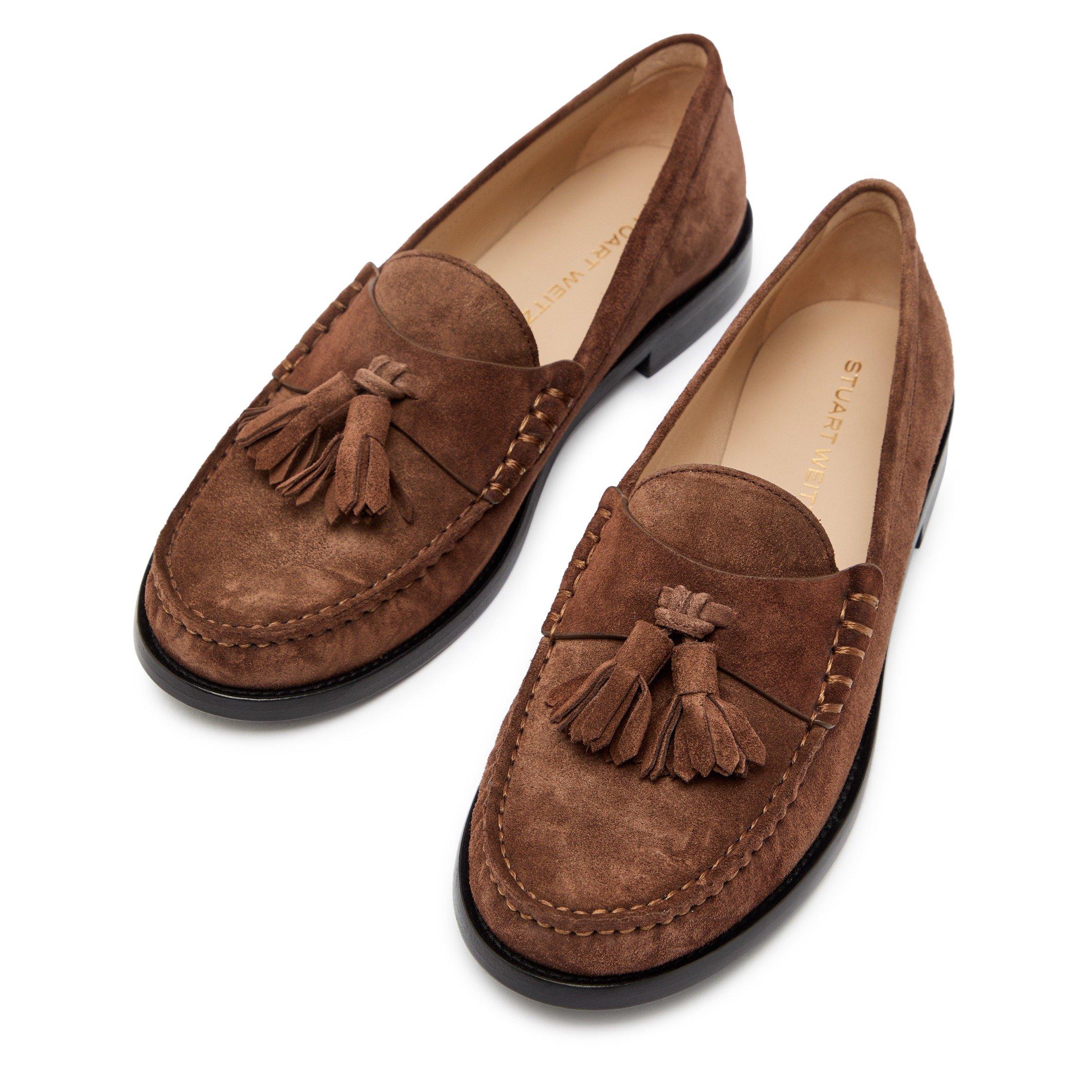 BROWN - Stuart Weitzman - LOTTIE TASSEL LOAFER - 3