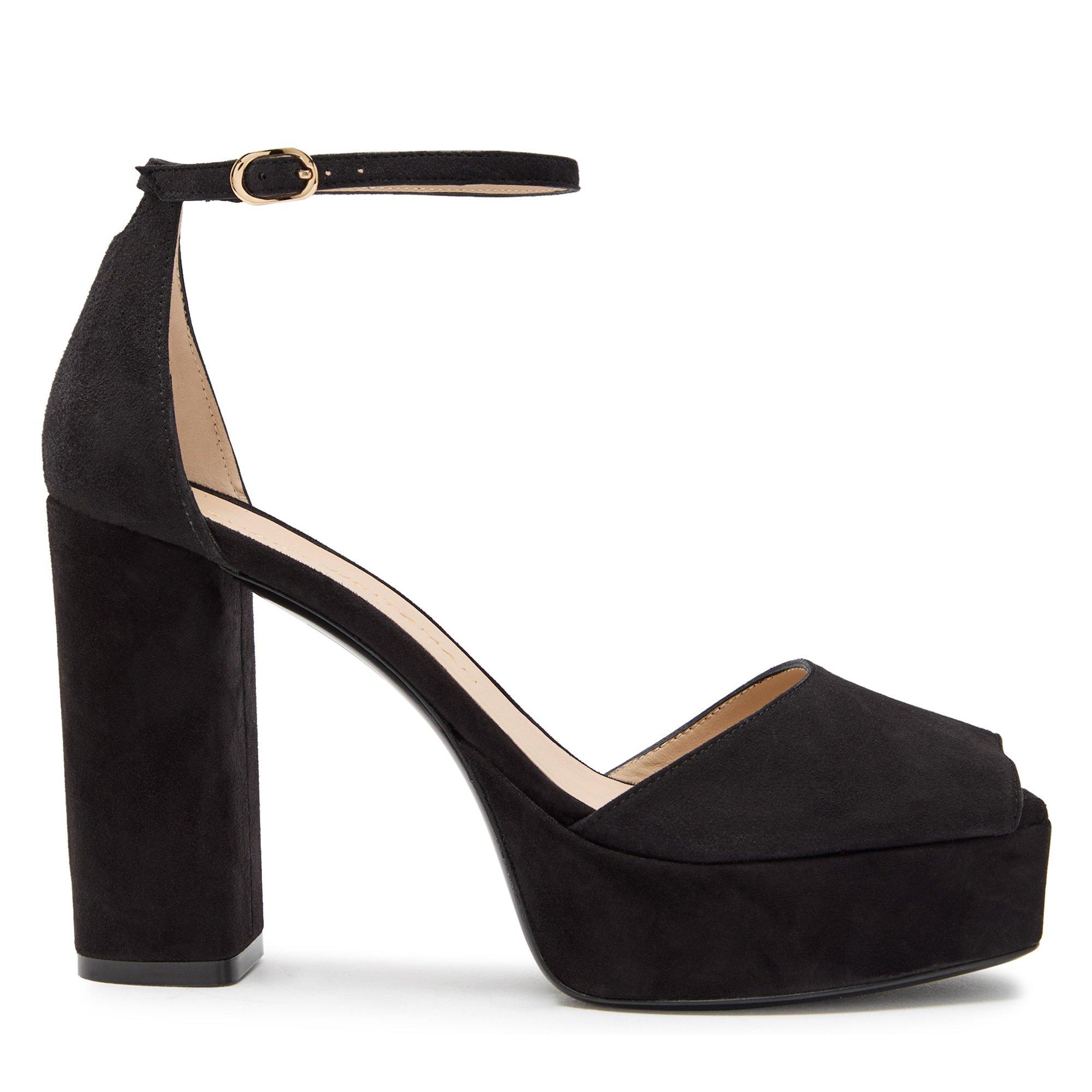 BLACK - Stuart Weitzman - SABRINA ANKLE-STRAP PLATFORM - 1