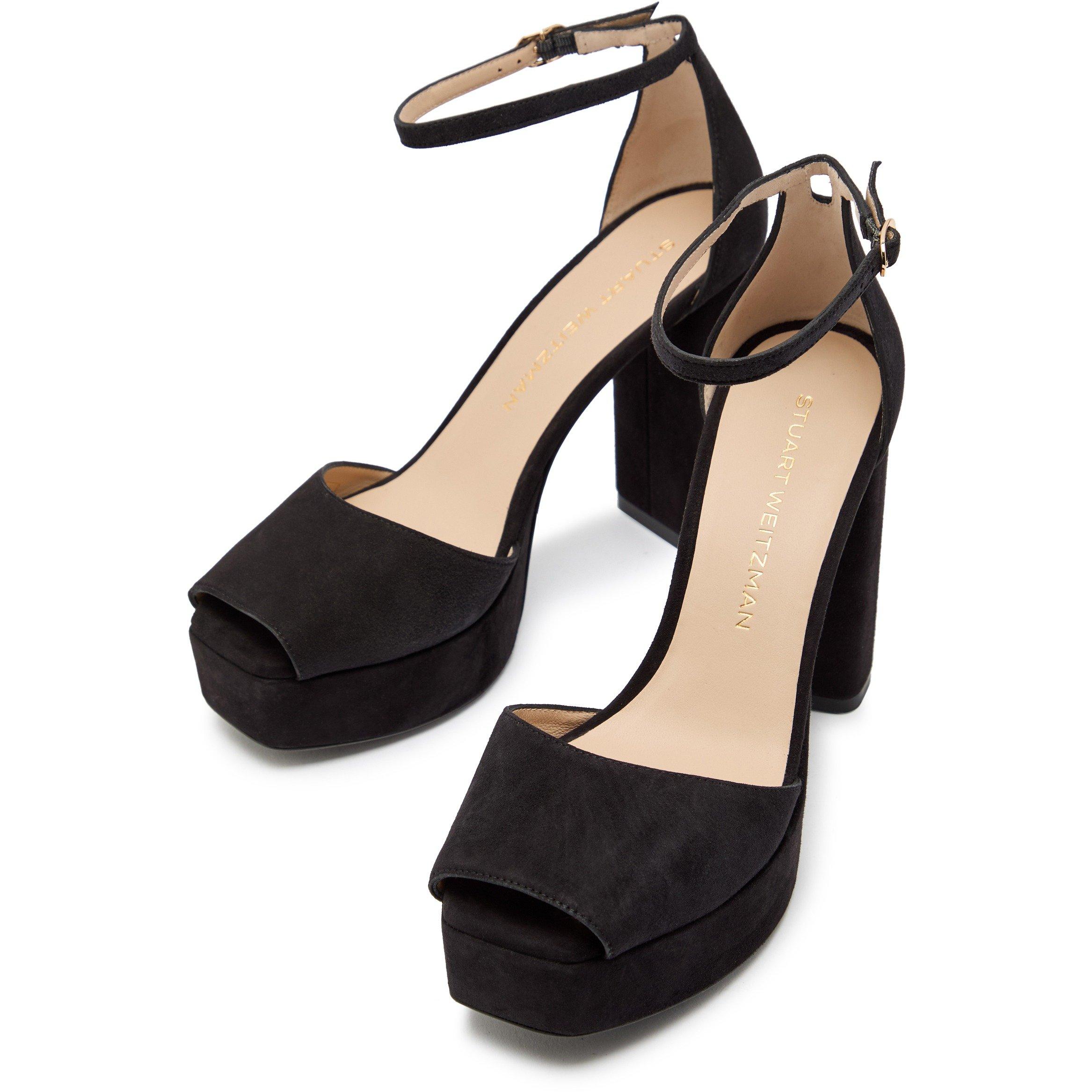 BLACK - Stuart Weitzman - SABRINA ANKLE-STRAP PLATFORM - 3
