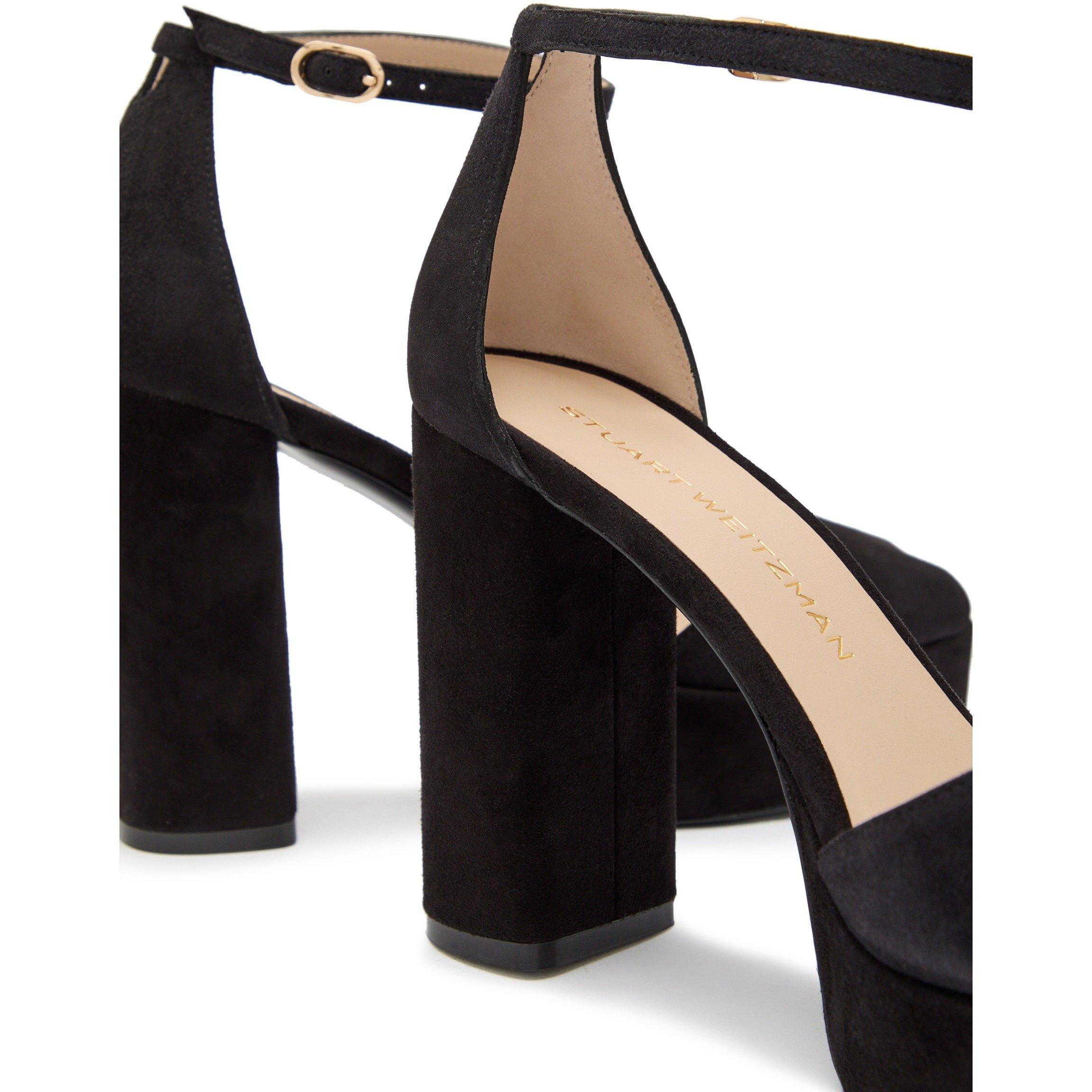 BLACK - Stuart Weitzman - SABRINA ANKLE-STRAP PLATFORM - 4
