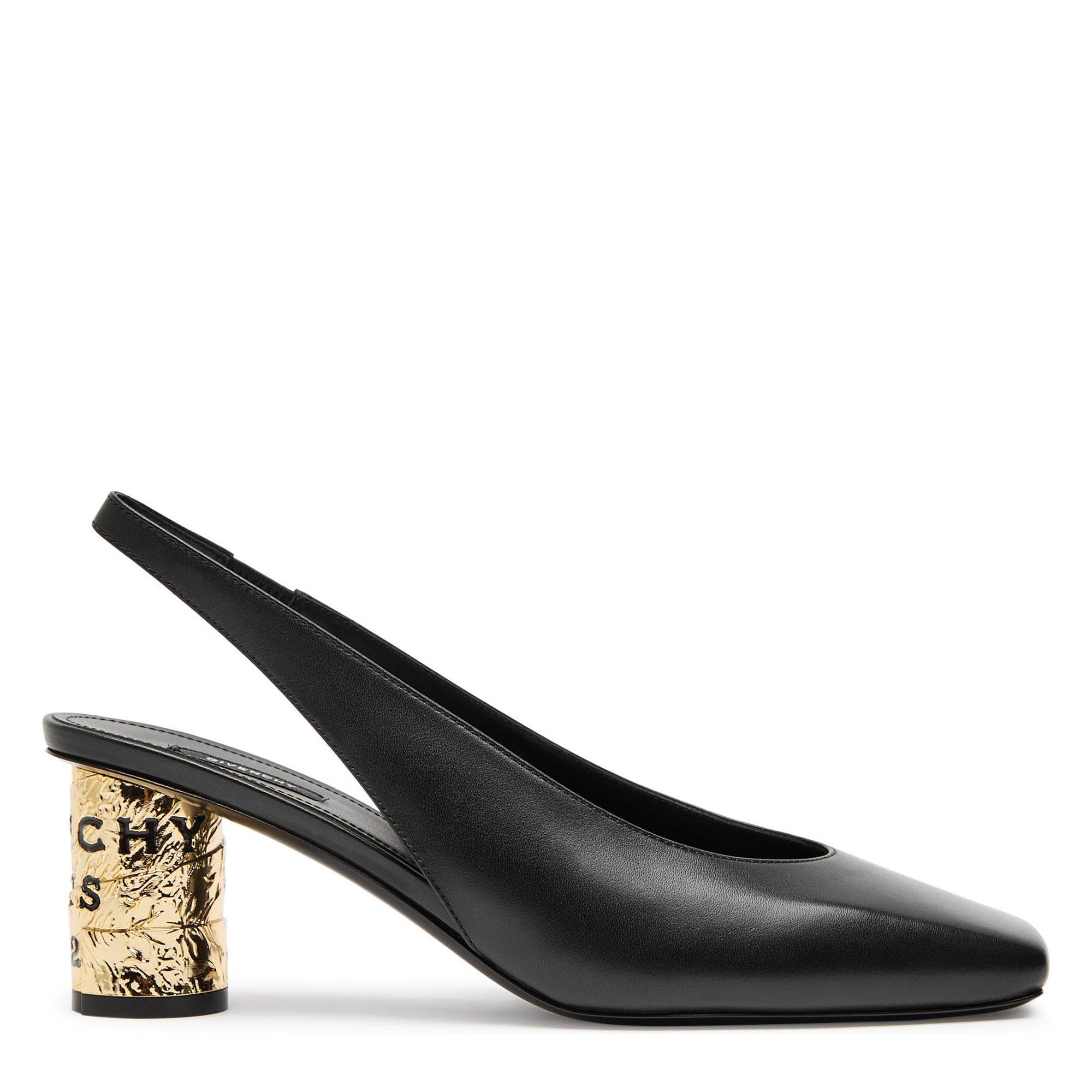 BLACK - GIVENCHY - Women's Tape Heel Leather 65 mm Slingbacks - 1