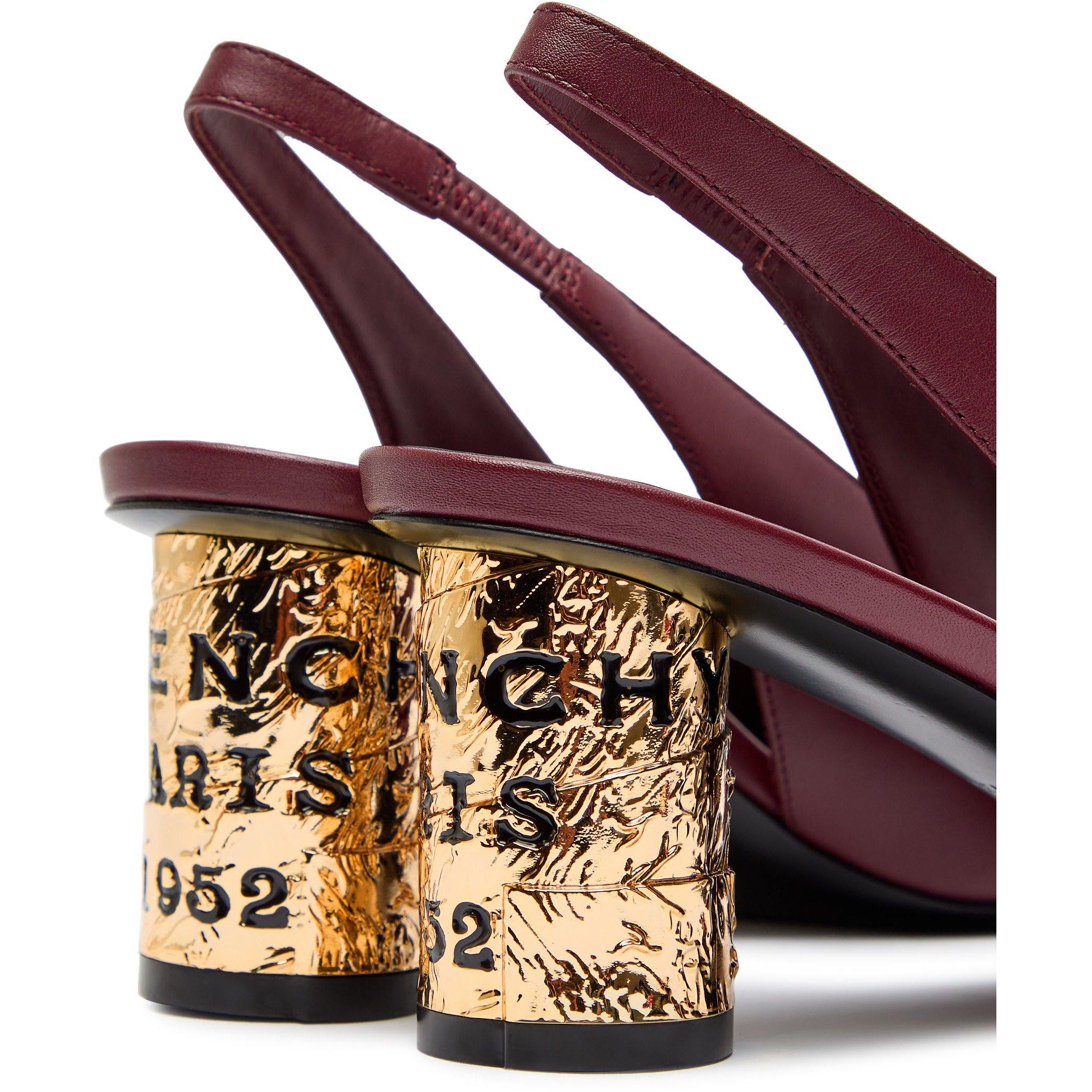 BURGUNDY - GIVENCHY - TAPE HEEL SLINGBACK 65MM - 4