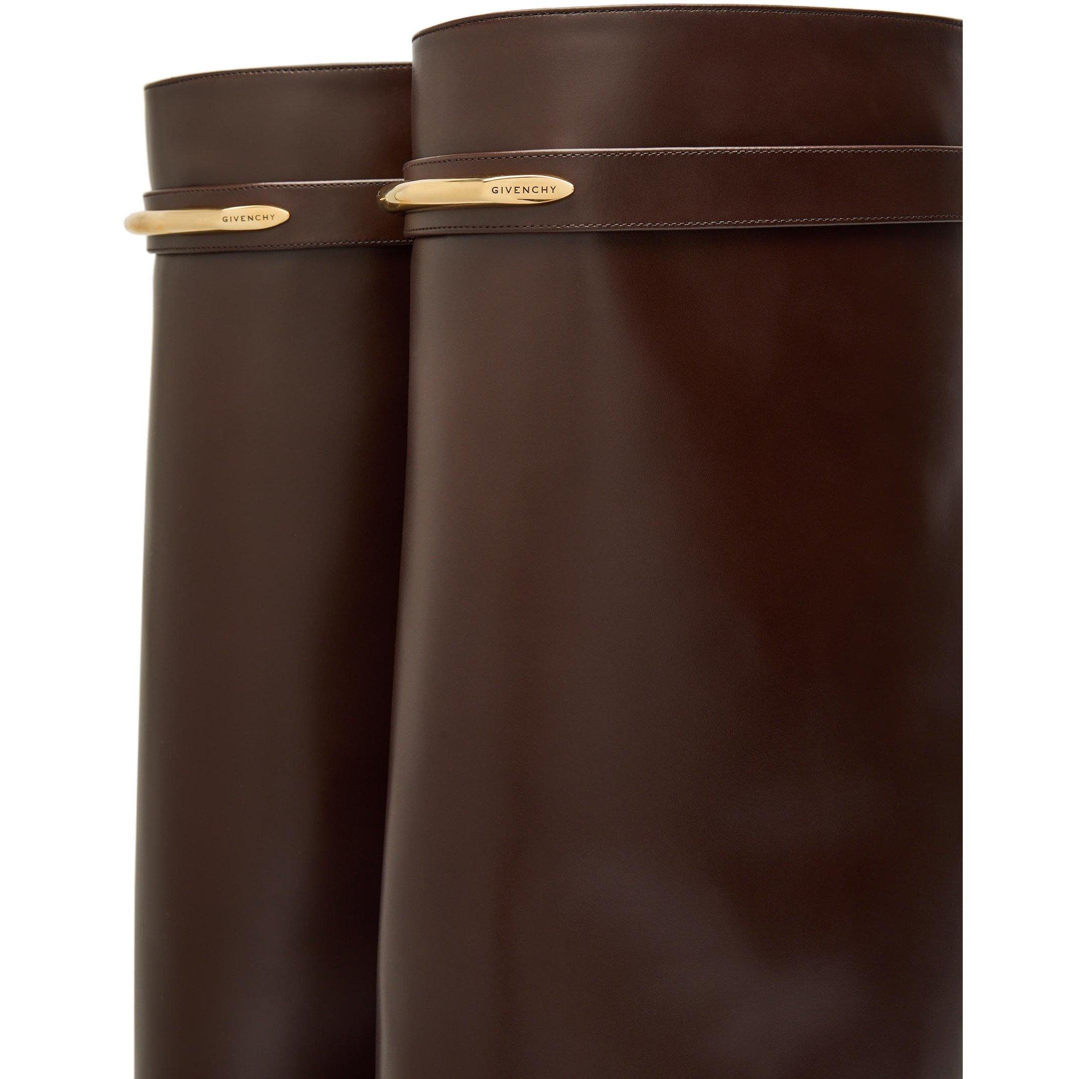 BROWN - GIVENCHY - SHARK TALL BOOT 95 - 5