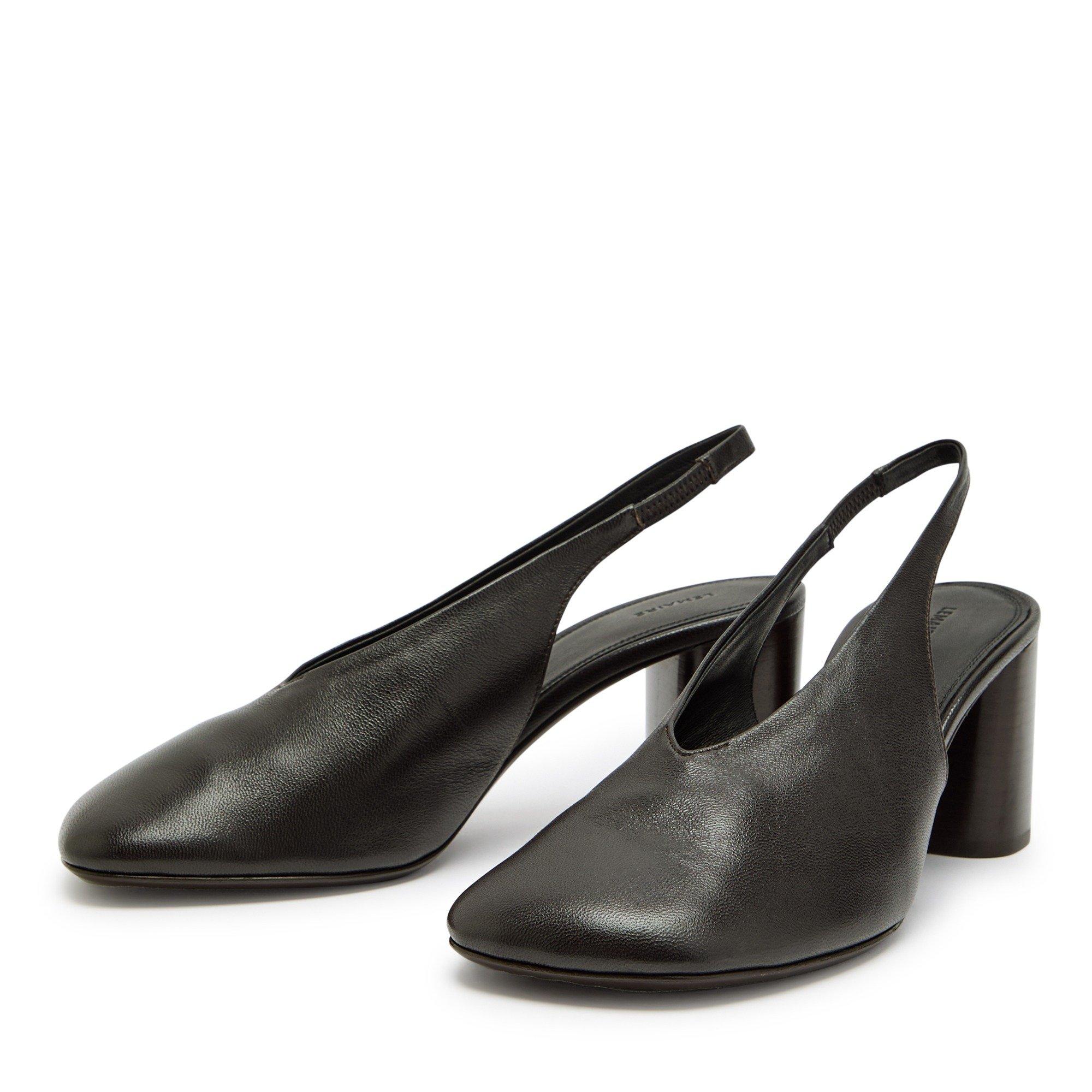 DARK BROWN - Lemaire - Women's Glove 80 Leather Slingbacks - 3