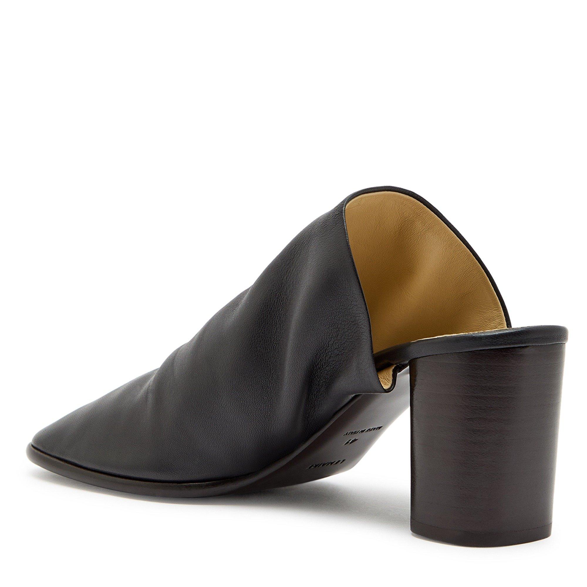 DARK BROWN - Lemaire - Women's Glove Leather Heeled Mules - 2