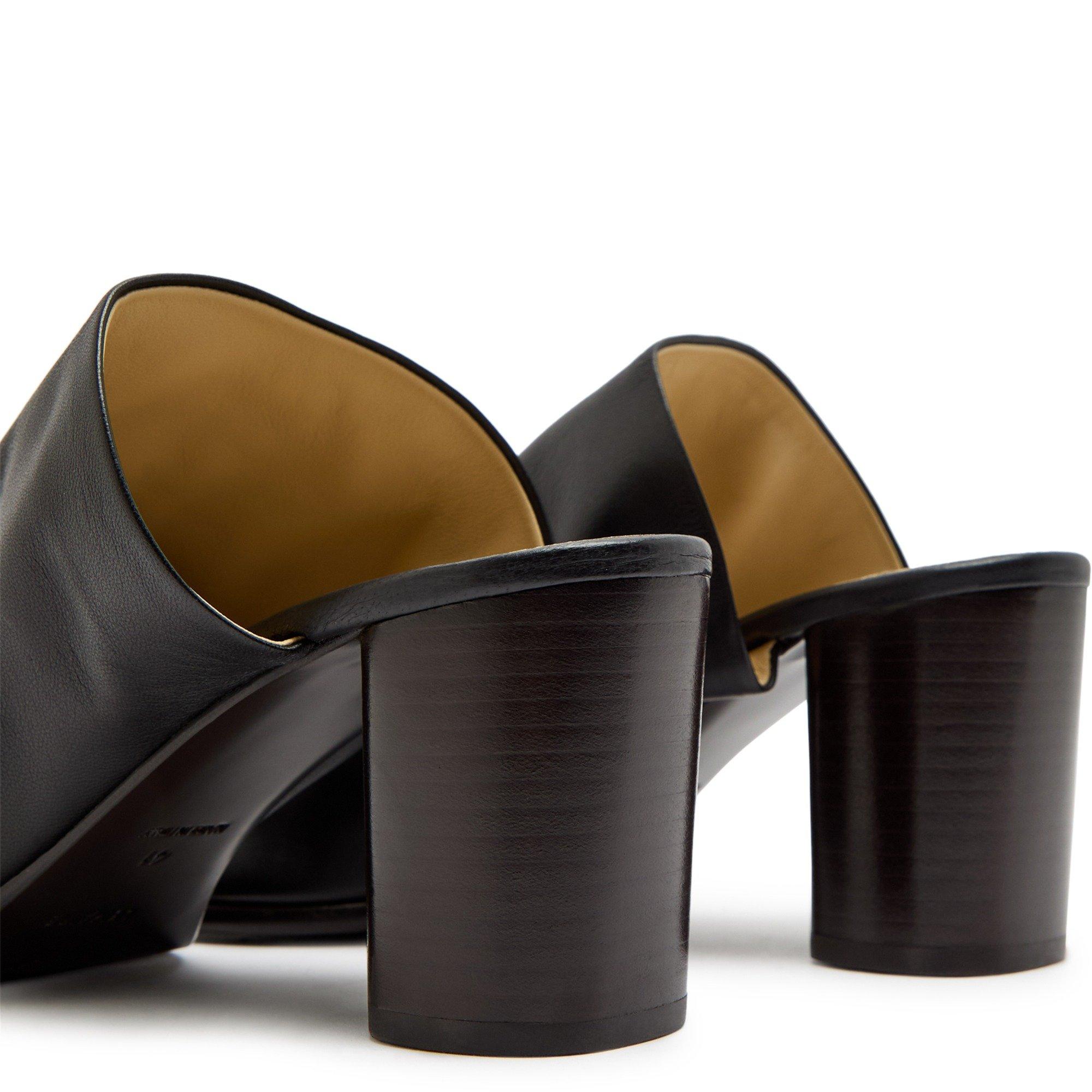 DARK BROWN - Lemaire - Women's Glove Leather Heeled Mules - 4