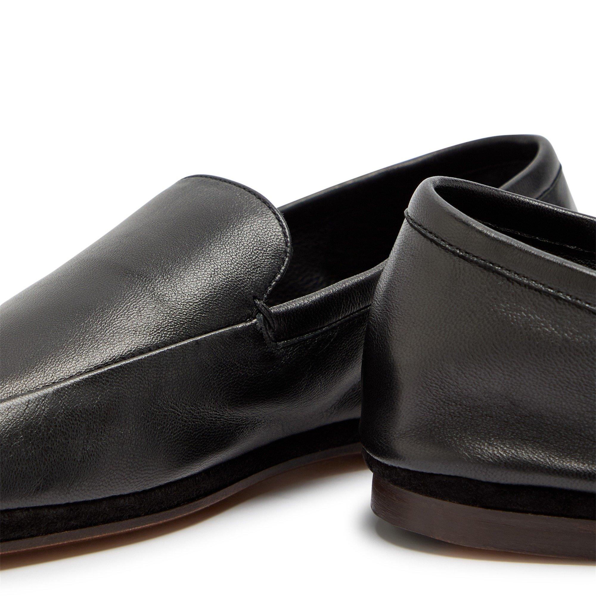BLACK - Lemaire - Women's Leather Slip-On Loafers - 4