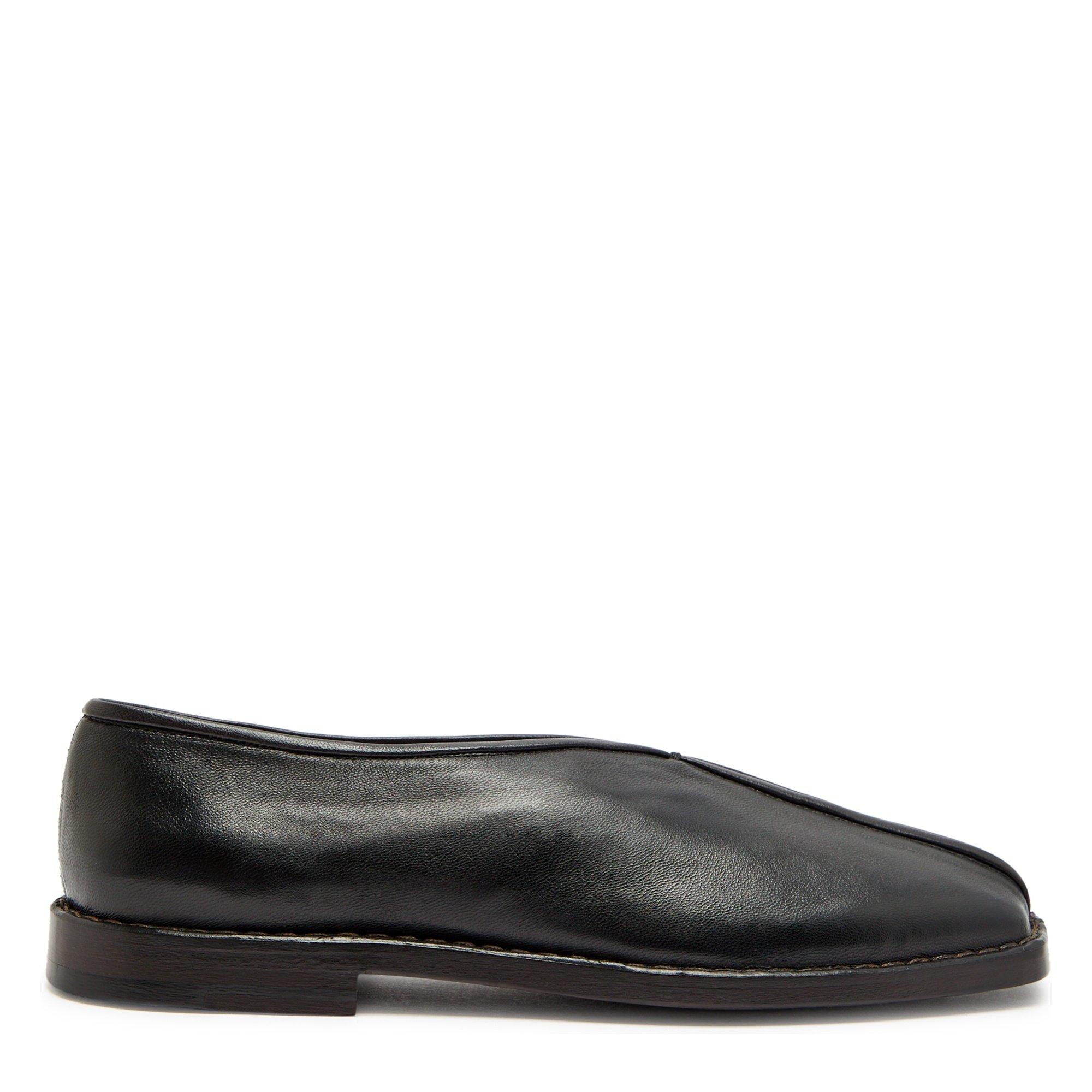 BLACK - Lemaire - FLAT PIPED SLIPPERS
