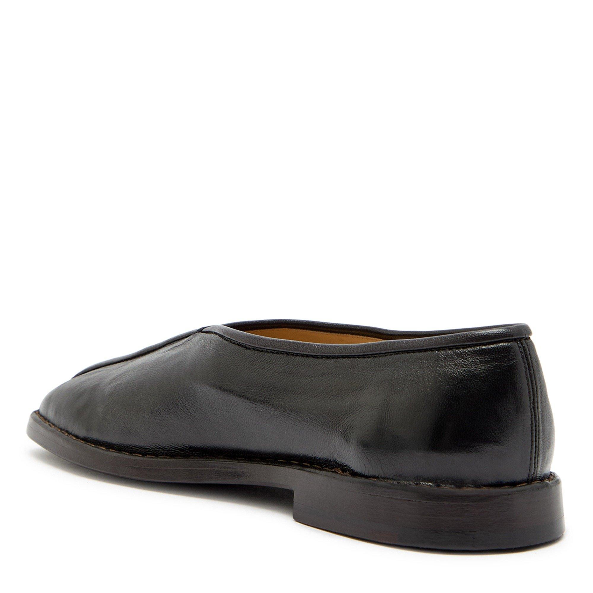 BLACK - Lemaire - Women's Flat Piped Leather Loafers - 2