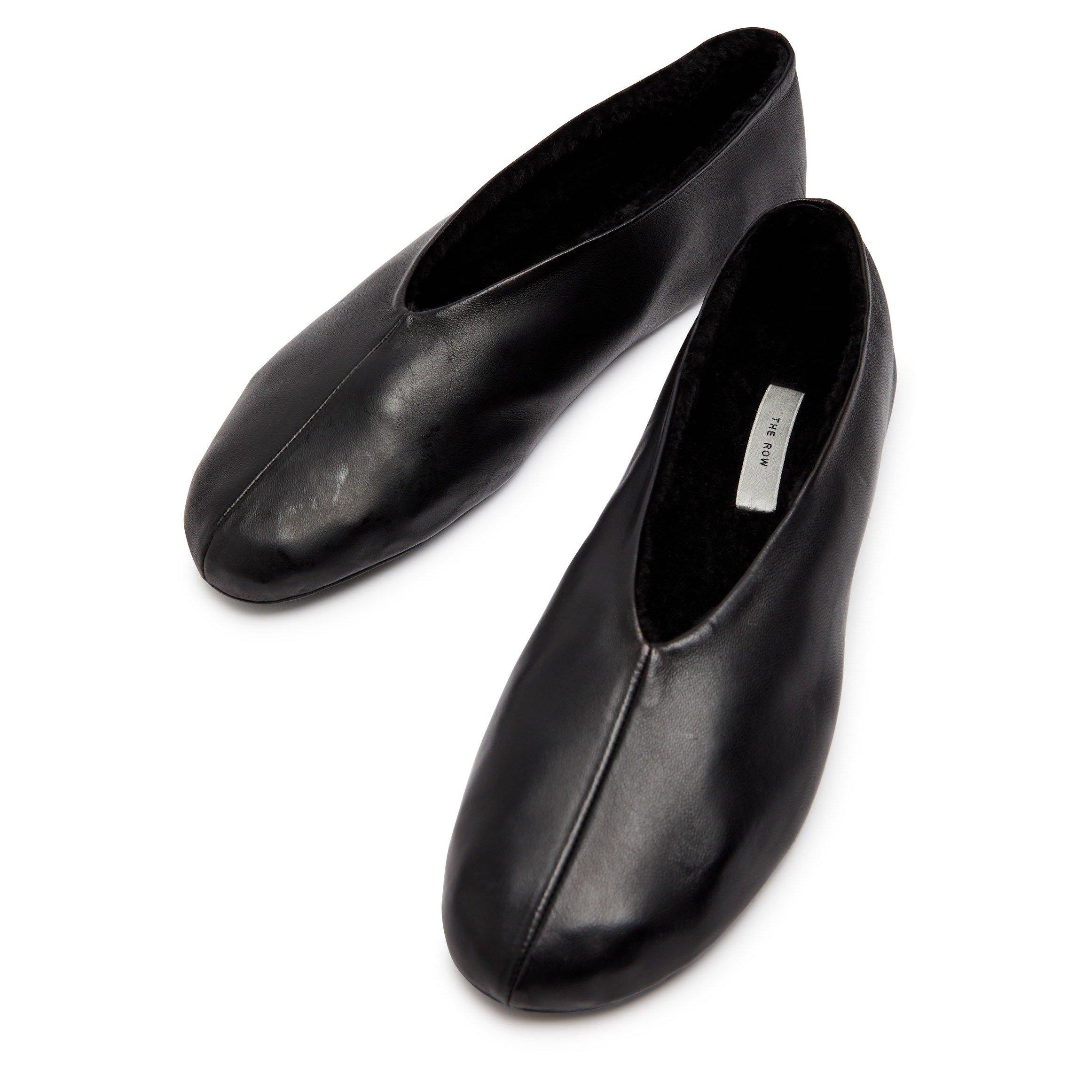 BLACK - The Row - Women's Stella Leather Ballet Pumps - 3
