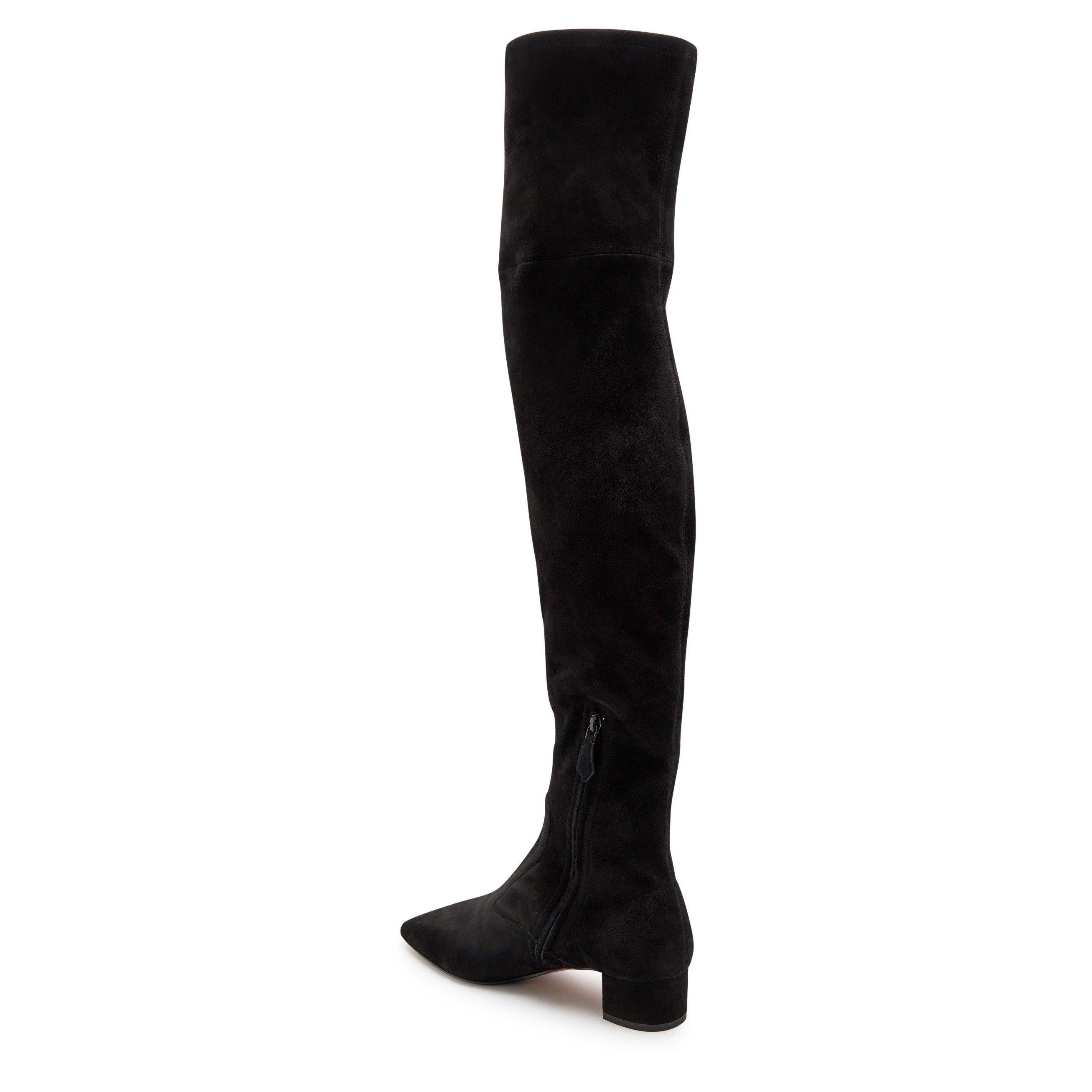 BLACK - Aquazzura - Women's Remi Suede Over-the-Knee Boots - 2