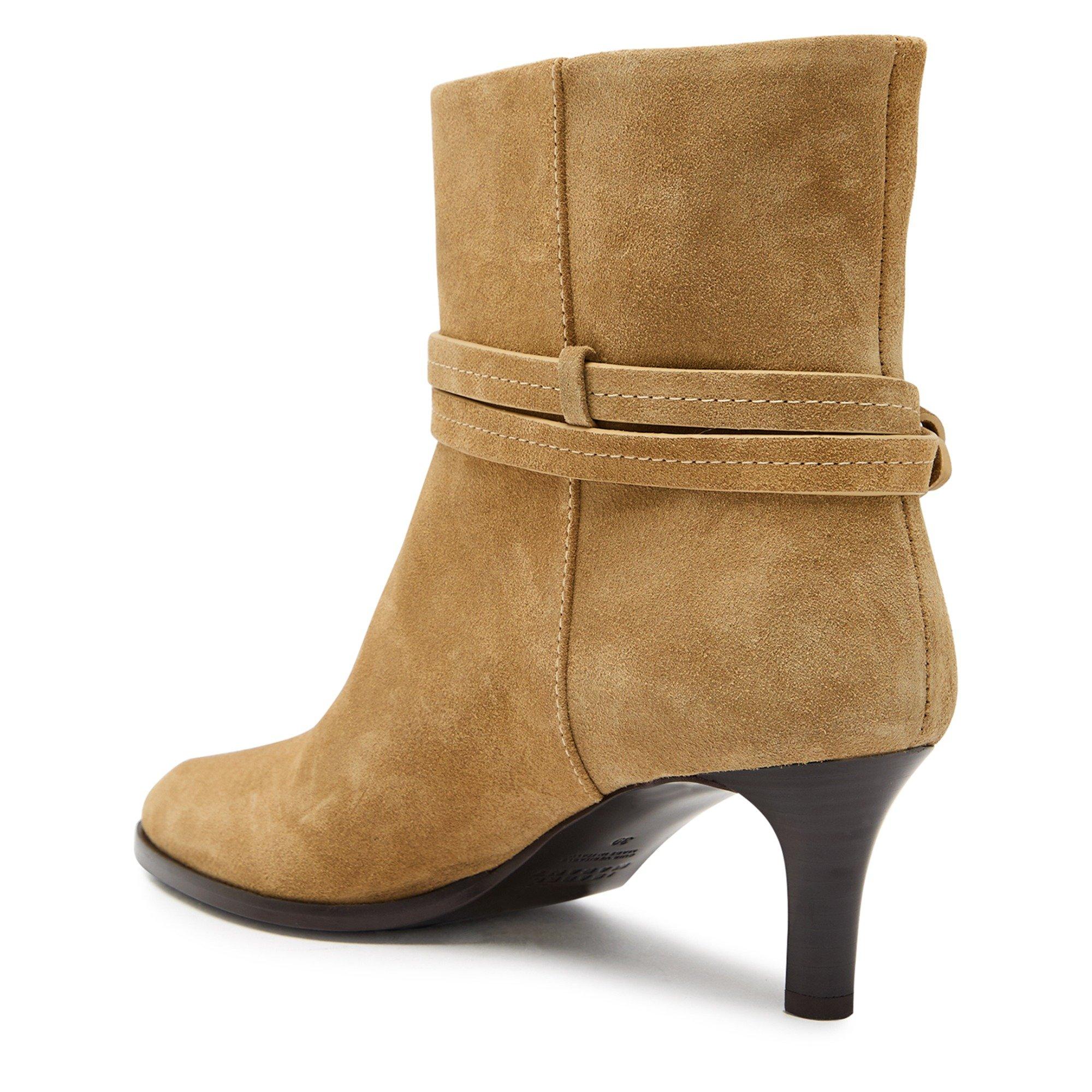 TAUPE - Marant Etoile - Women's Meyli-Ga Suede Heeled Ankle Boots - 2