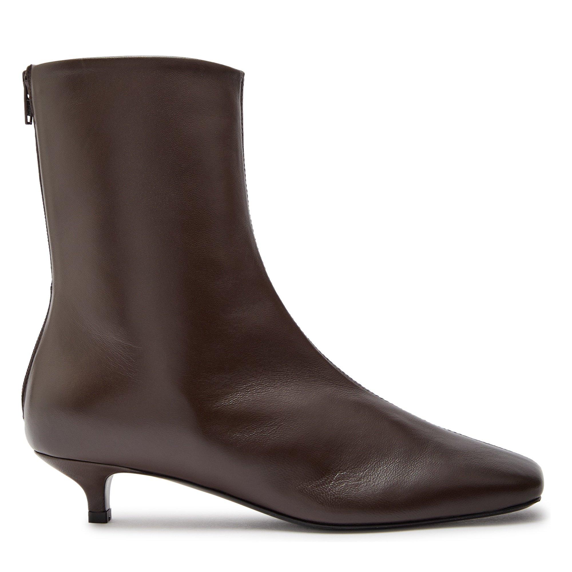 BROWN - Toteme - Day nappa ankle boots