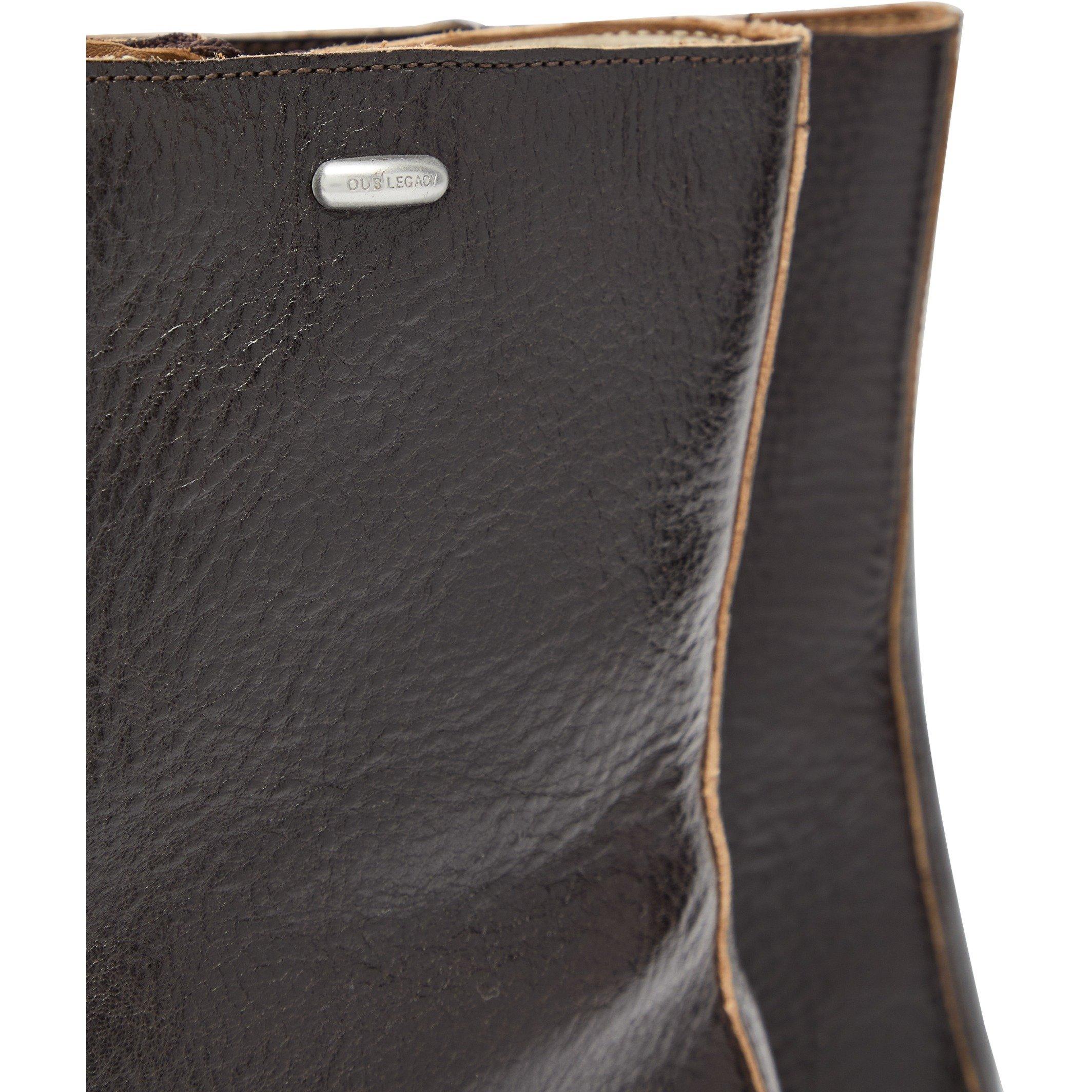BROWN - Our Legacy - Men's Camion Leather Flat Ankle Boots - 4