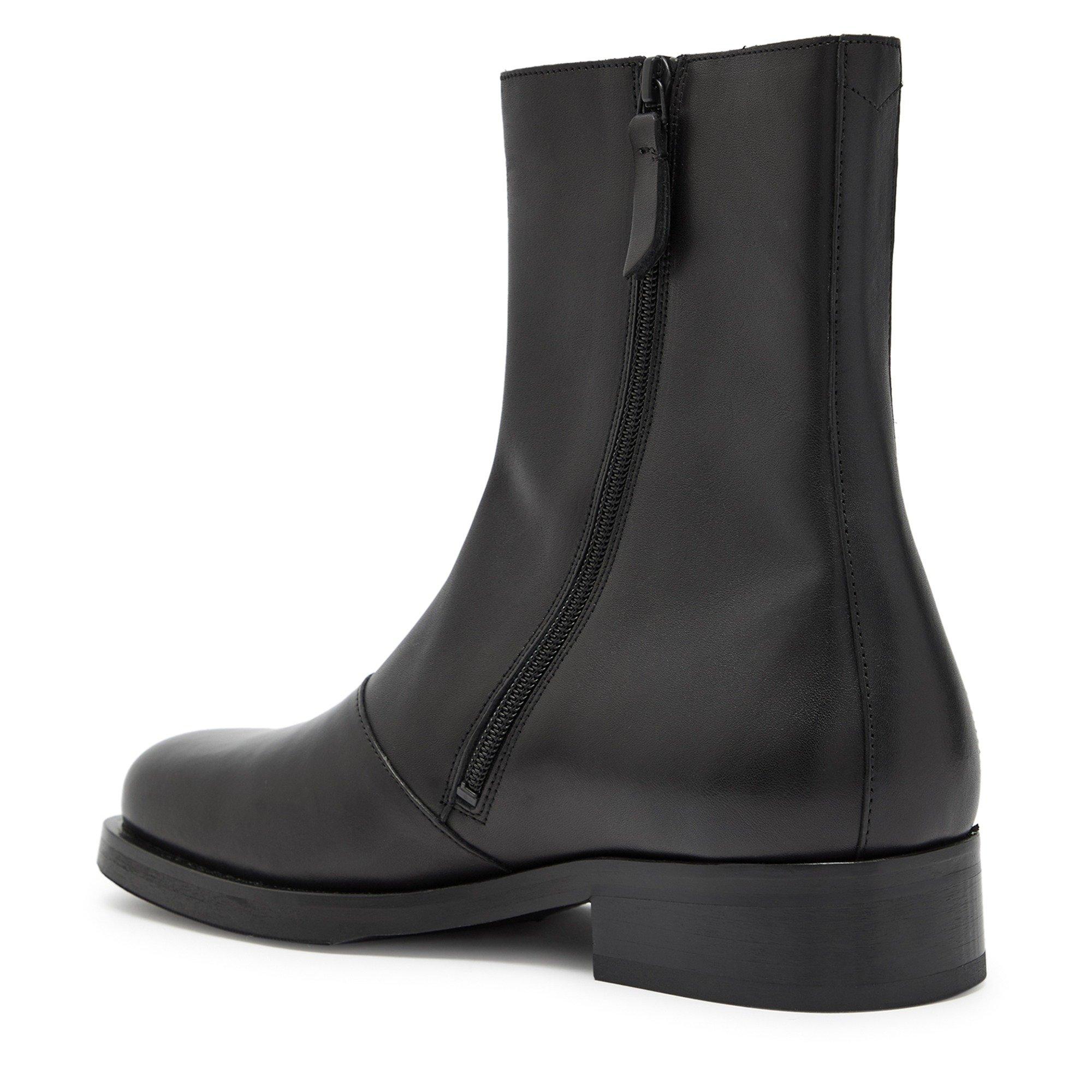 BLACK - Our Legacy - Men's Camion Leather Flat Ankle Boots - 2
