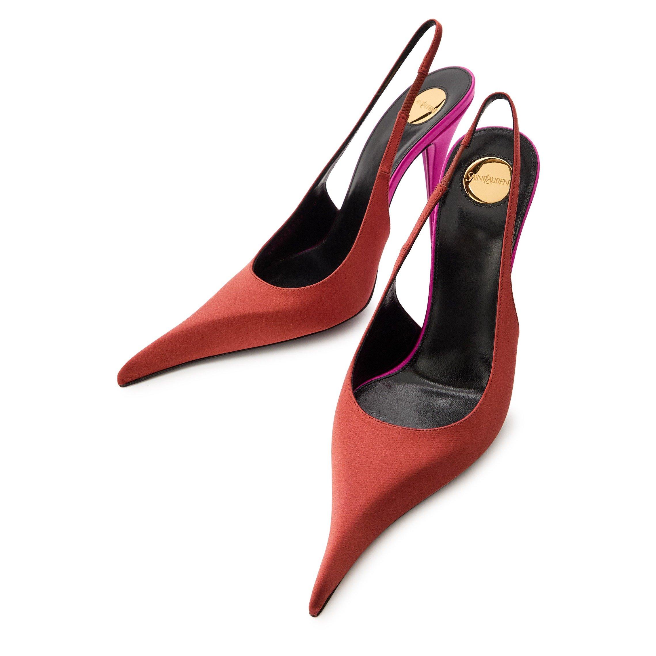 RED AND OTHER - Saint Laurent - DEROCHE 110 SLINGBACK PUMP - 3