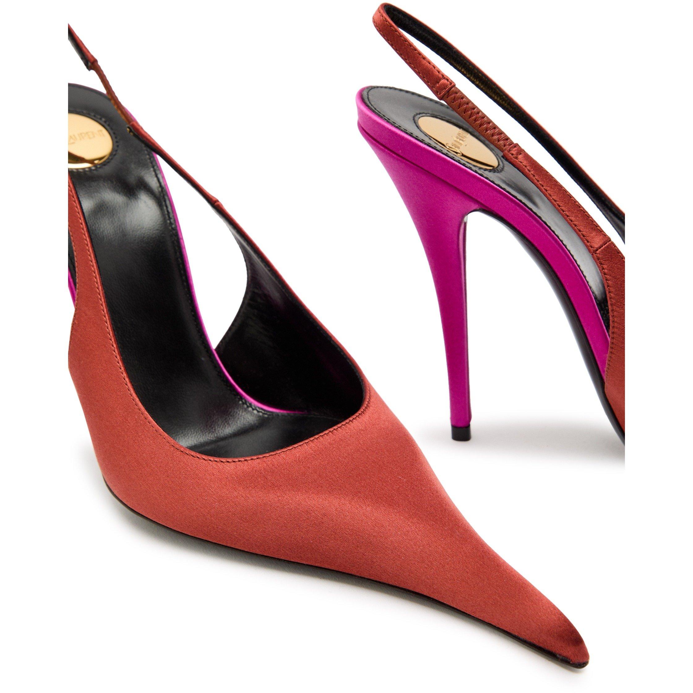 RED AND OTHER - Saint Laurent - DEROCHE 110 SLINGBACK PUMP - 4