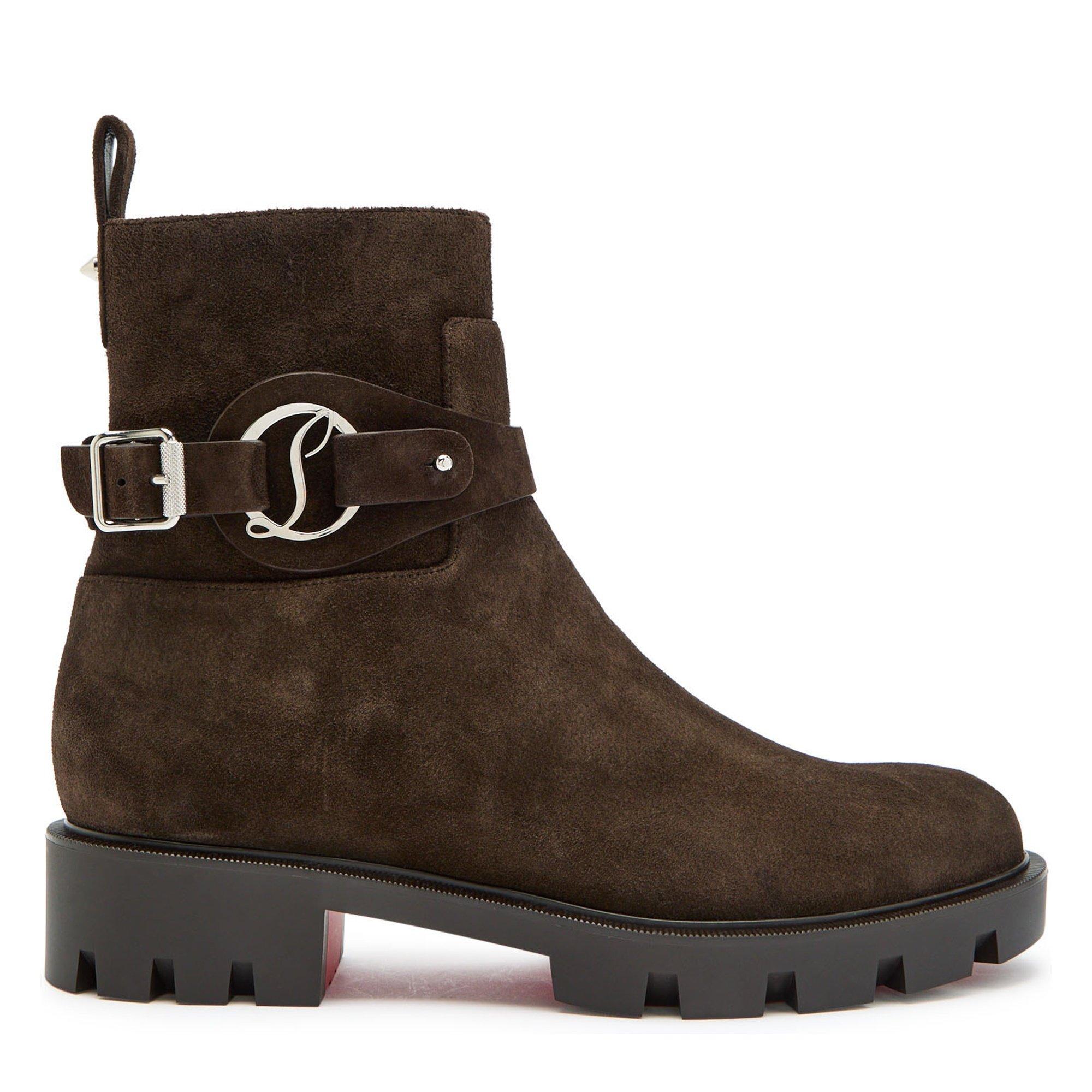 BROWN - Christian Louboutin - DIANOUCHETTE LUG FLAT CROSTA - 1