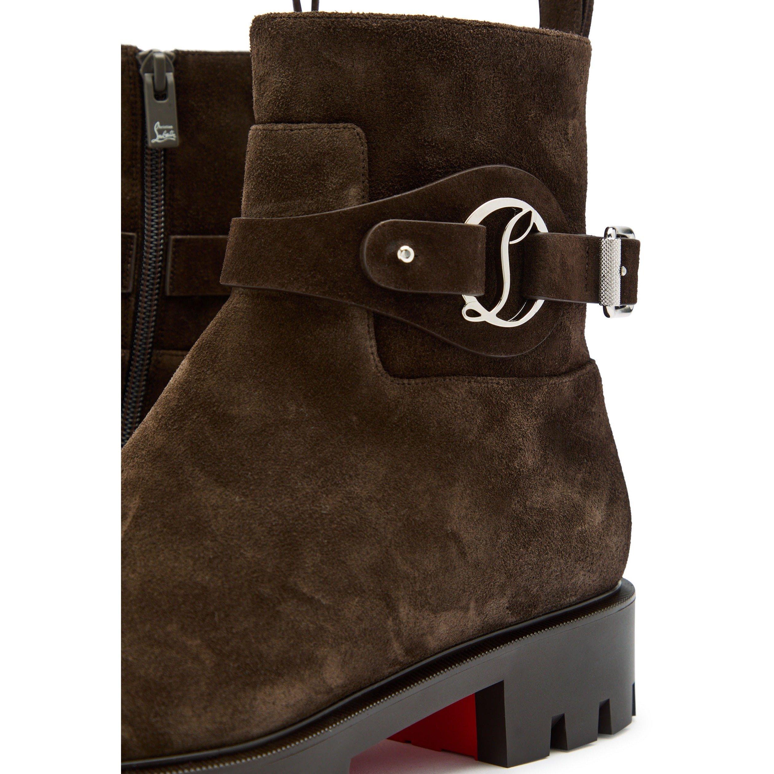 BROWN - Christian Louboutin - DIANOUCHETTE LUG FLAT CROSTA - 4