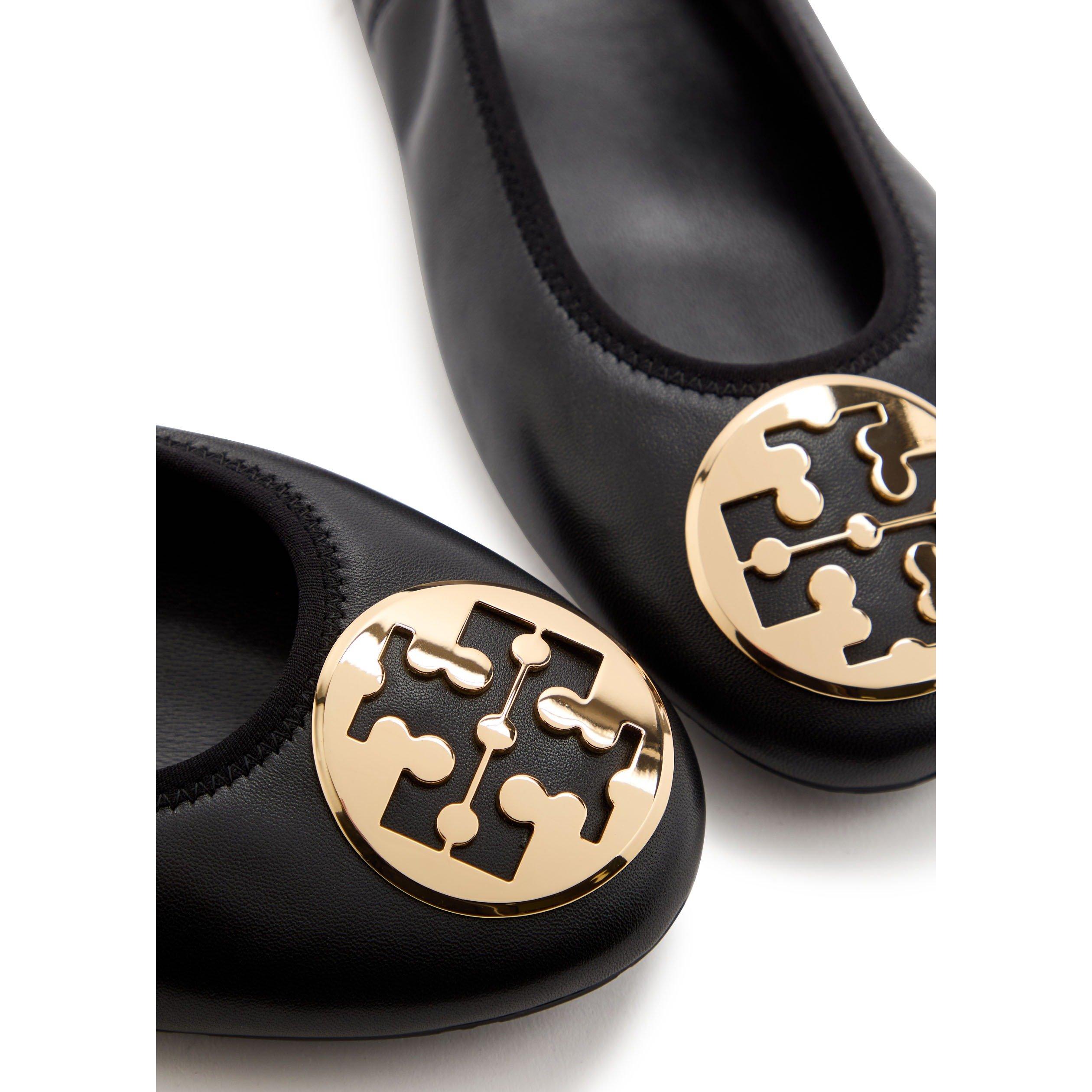 BLACK - Tory Burch - Women's Reva Travel Ballet Pumps - 4