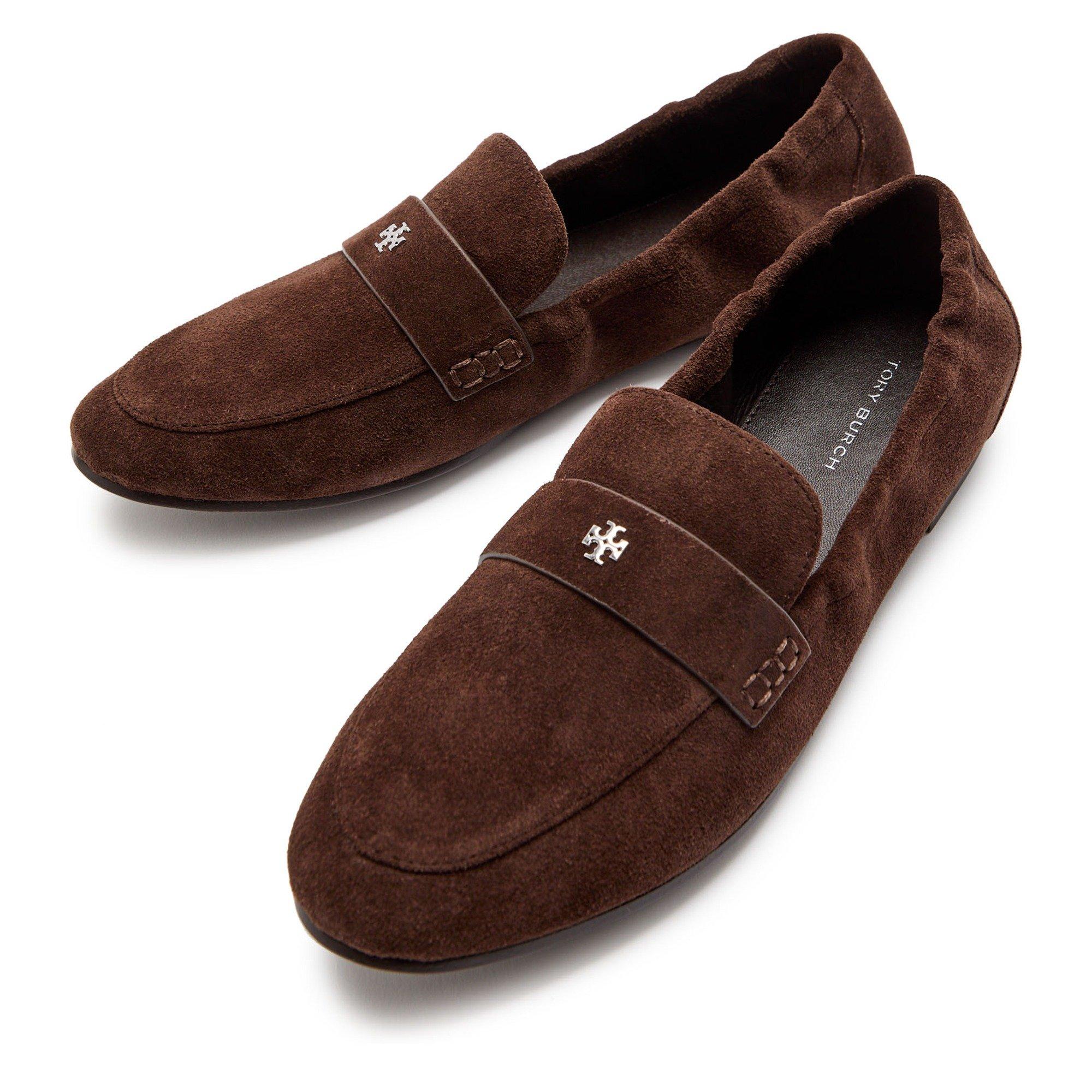 BROWN - Tory Burch - Women's Suede Loafers - 3