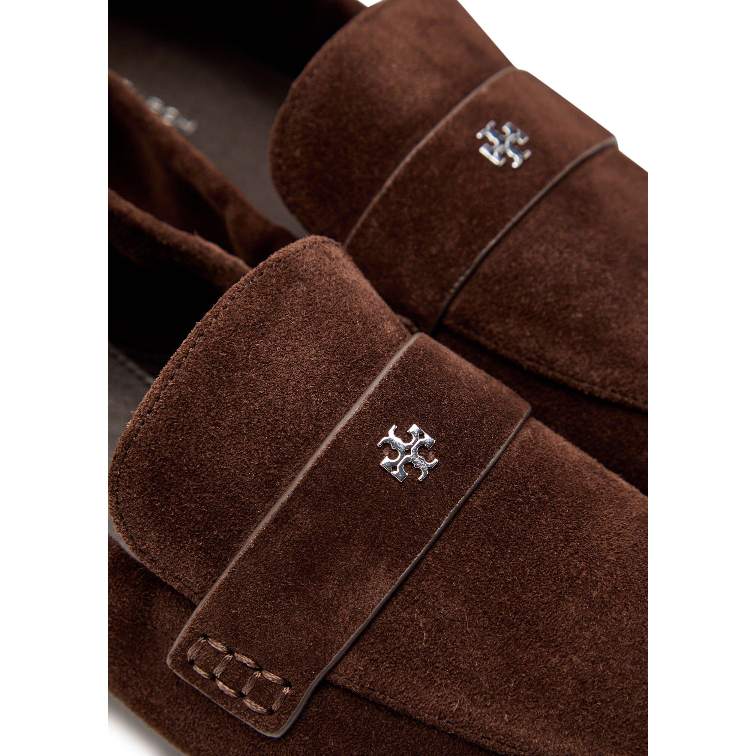 BROWN - Tory Burch - Women's Suede Loafers - 4