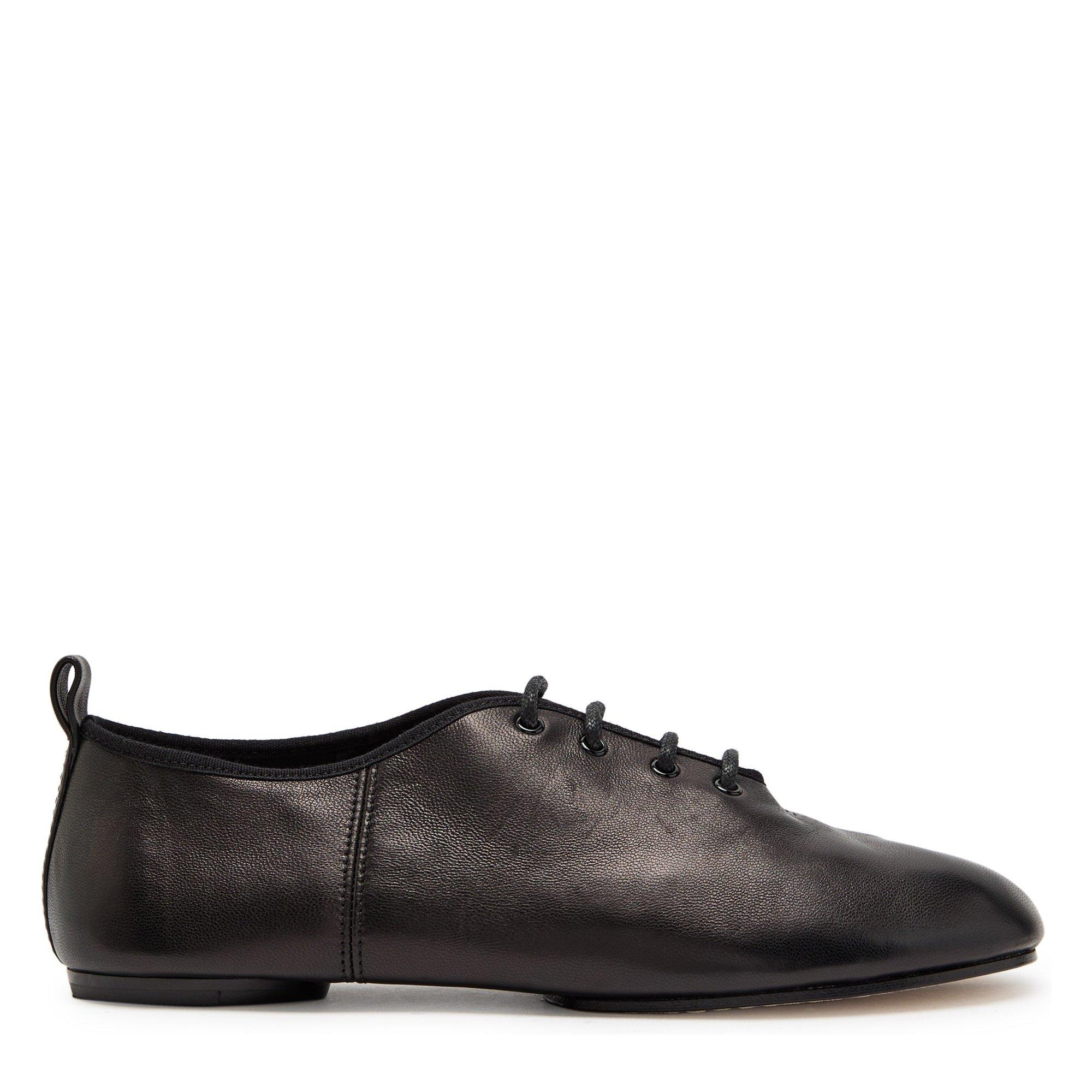 BLACK - Maison Margiela - Women's Tabi Jazz Lace-Up Leather Ballet Pumps - 1