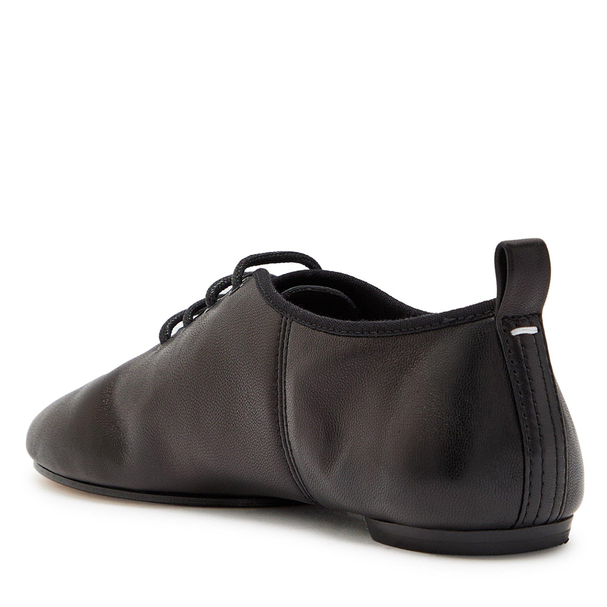 BLACK - Maison Margiela - Women's Tabi Jazz Lace-Up Leather Ballet Pumps - 2