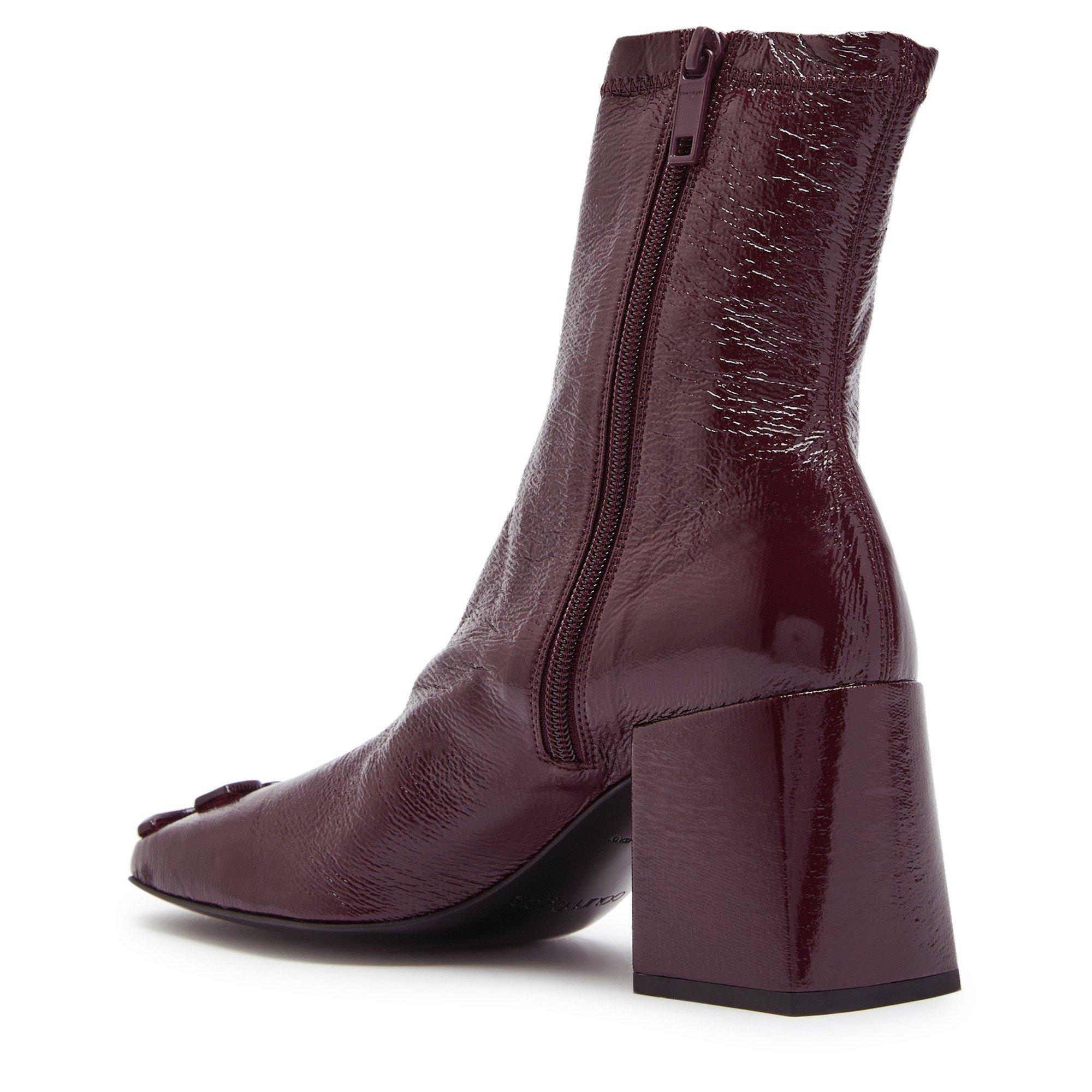 BURGUNDY - Courreges - REEDITION VINYL ANKLE BOOTS - 2