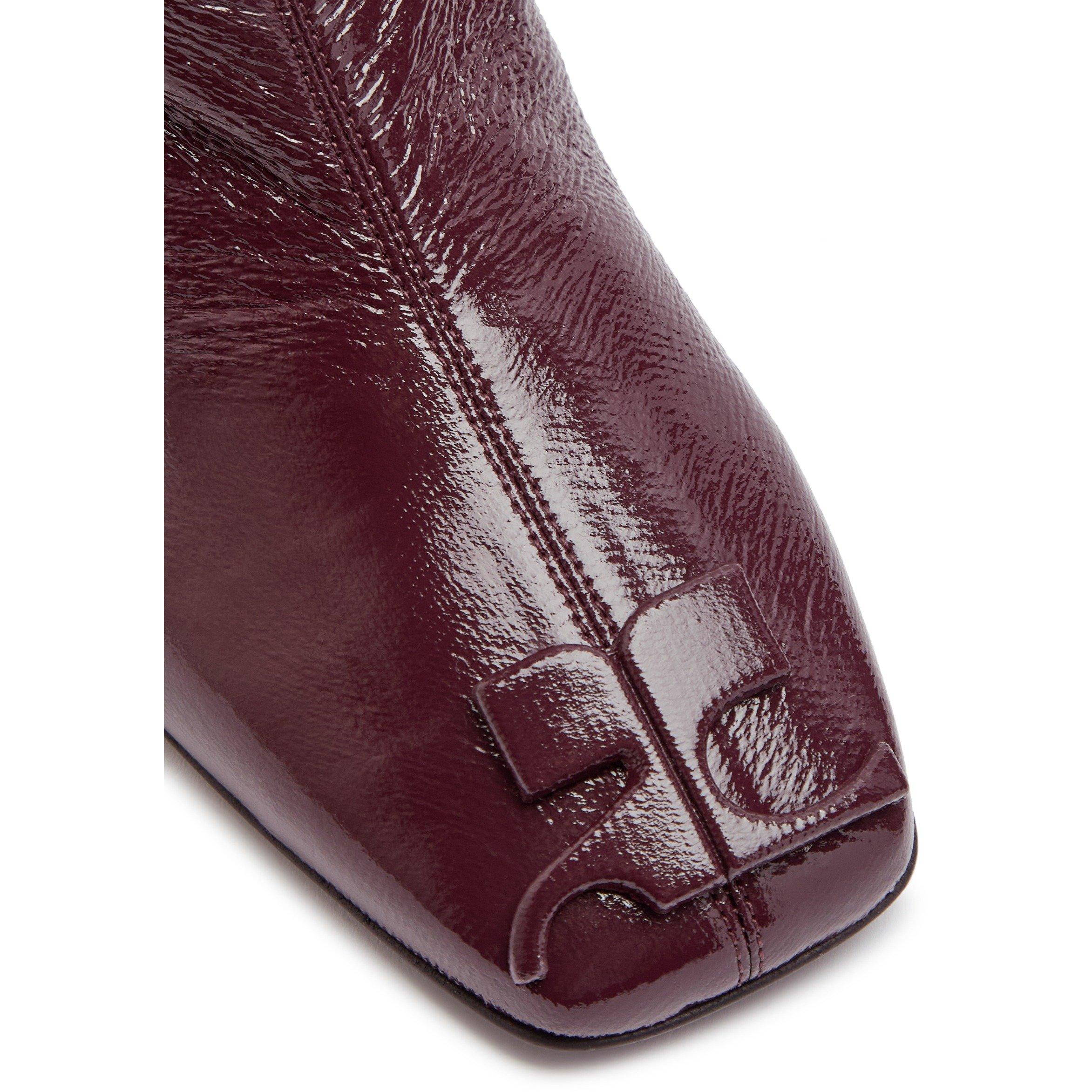 BURGUNDY - Courreges - REEDITION VINYL ANKLE BOOTS - 4