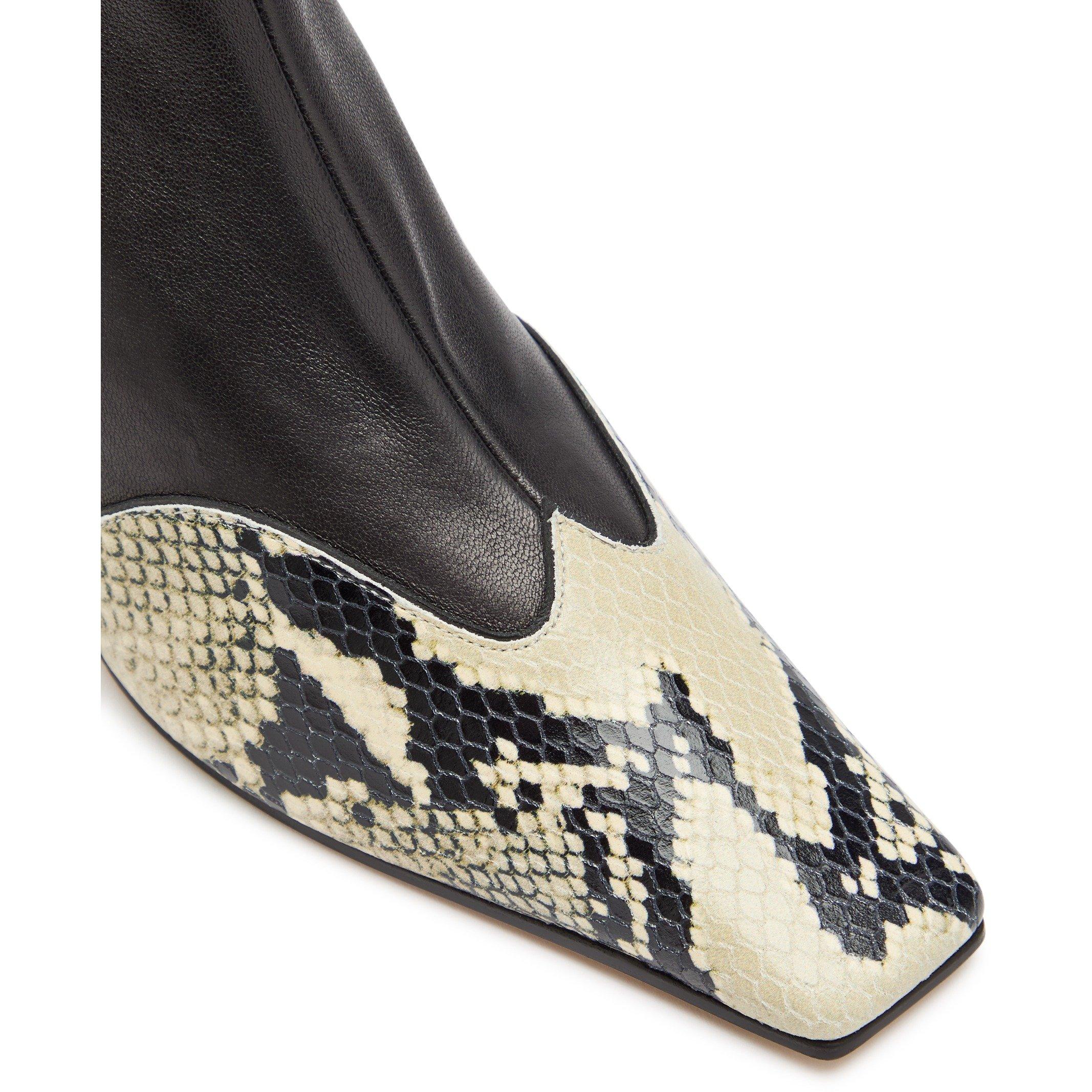 BLACK AND OTHER - Khaite - NEVADA ANKLE STRETCH BOOT 85 - 4