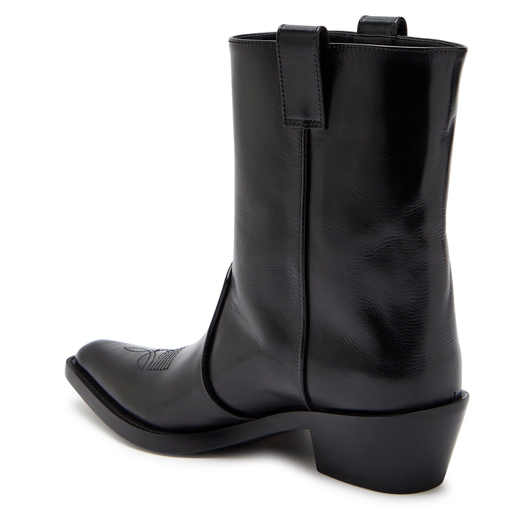 BLACK - Khaite - Women's Clive Leather Cowboy Boots - 2