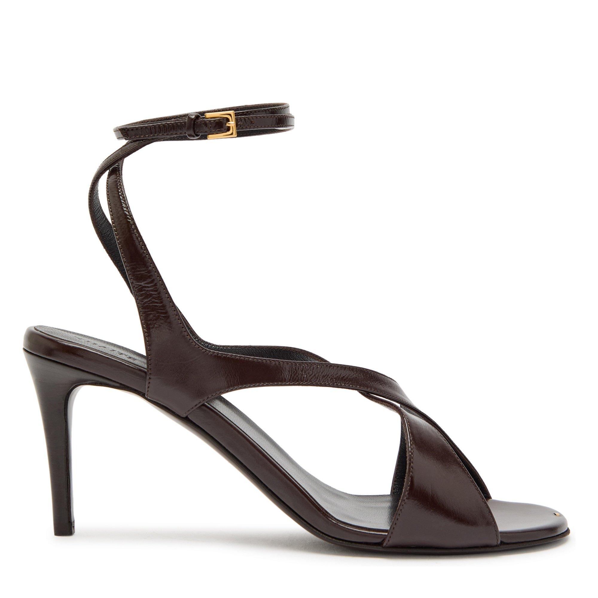 BROWN - Khaite - LIRIA ANKLE STRAP SANDAL 75 - 1