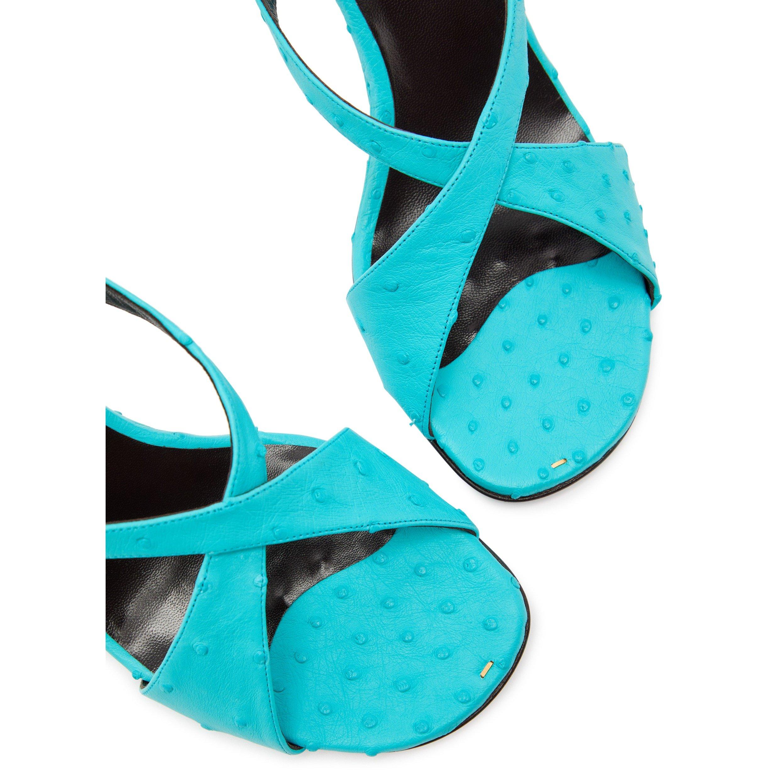 LIGHT BLUE - Khaite - LIRIA ANKLE STRAP SANDAL 75 - 4