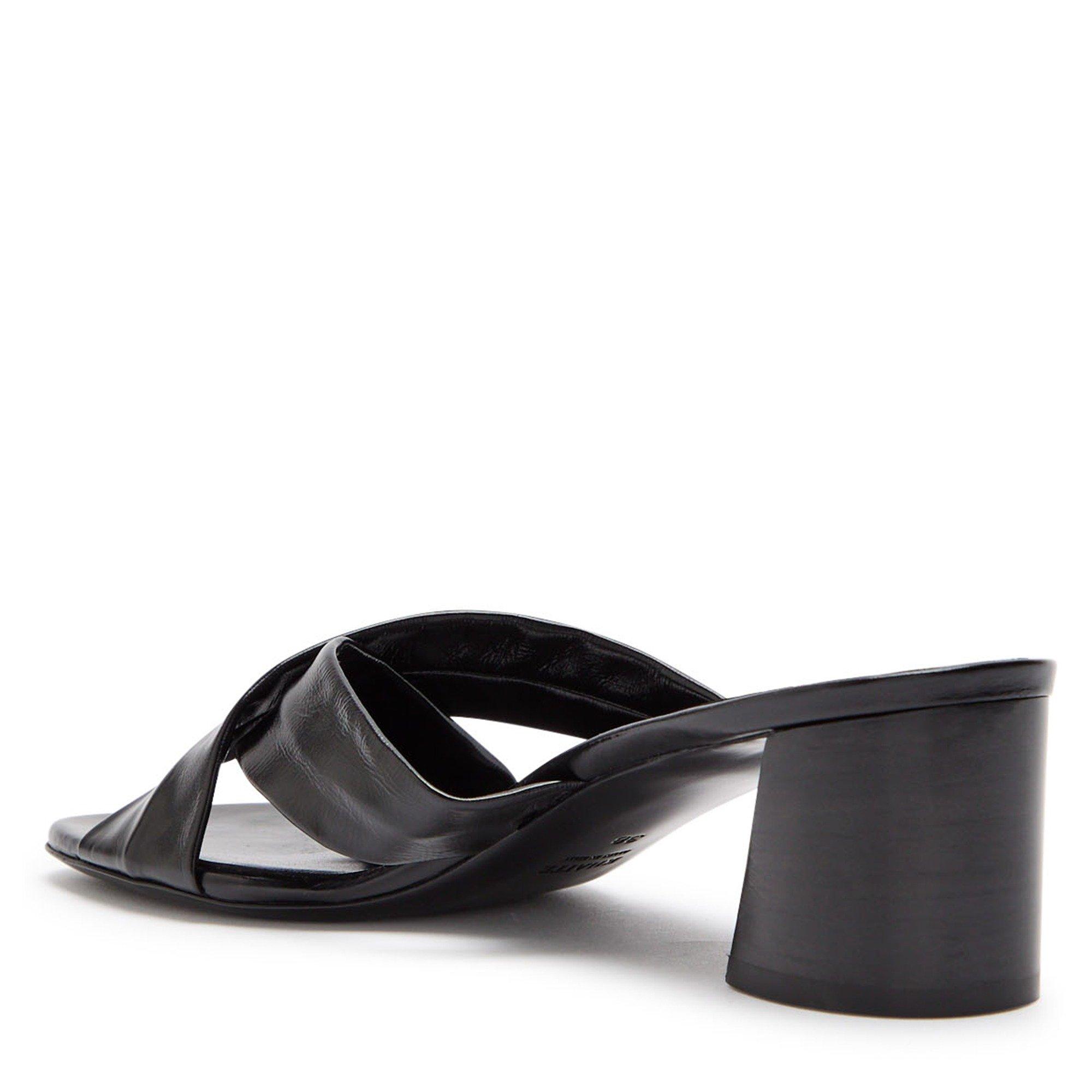 BLACK - Khaite - Women's Liria Leather Heeled Mules - 2