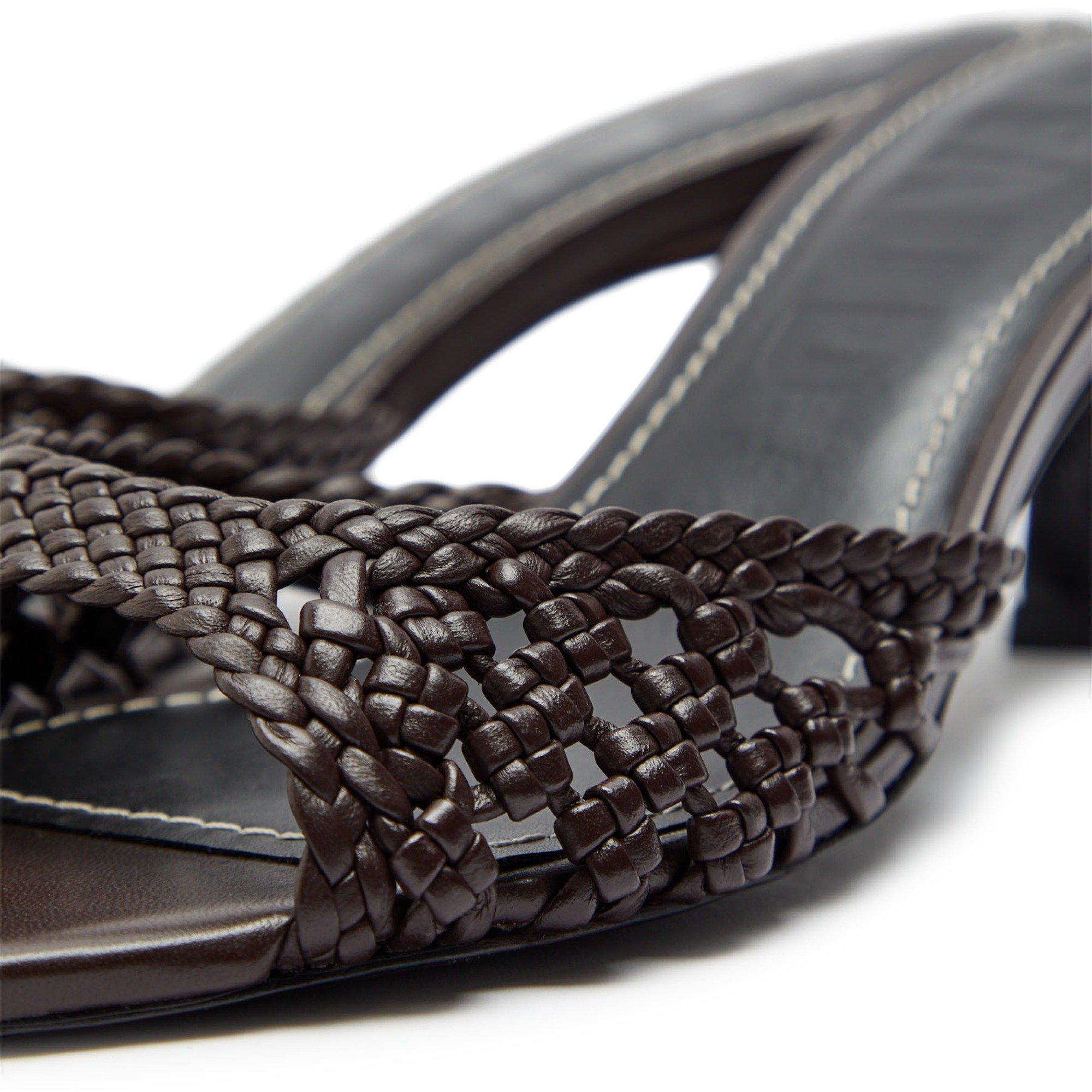 BROWN - Staud - BRIGITTE HAND-KNOTTED MULE - 4
