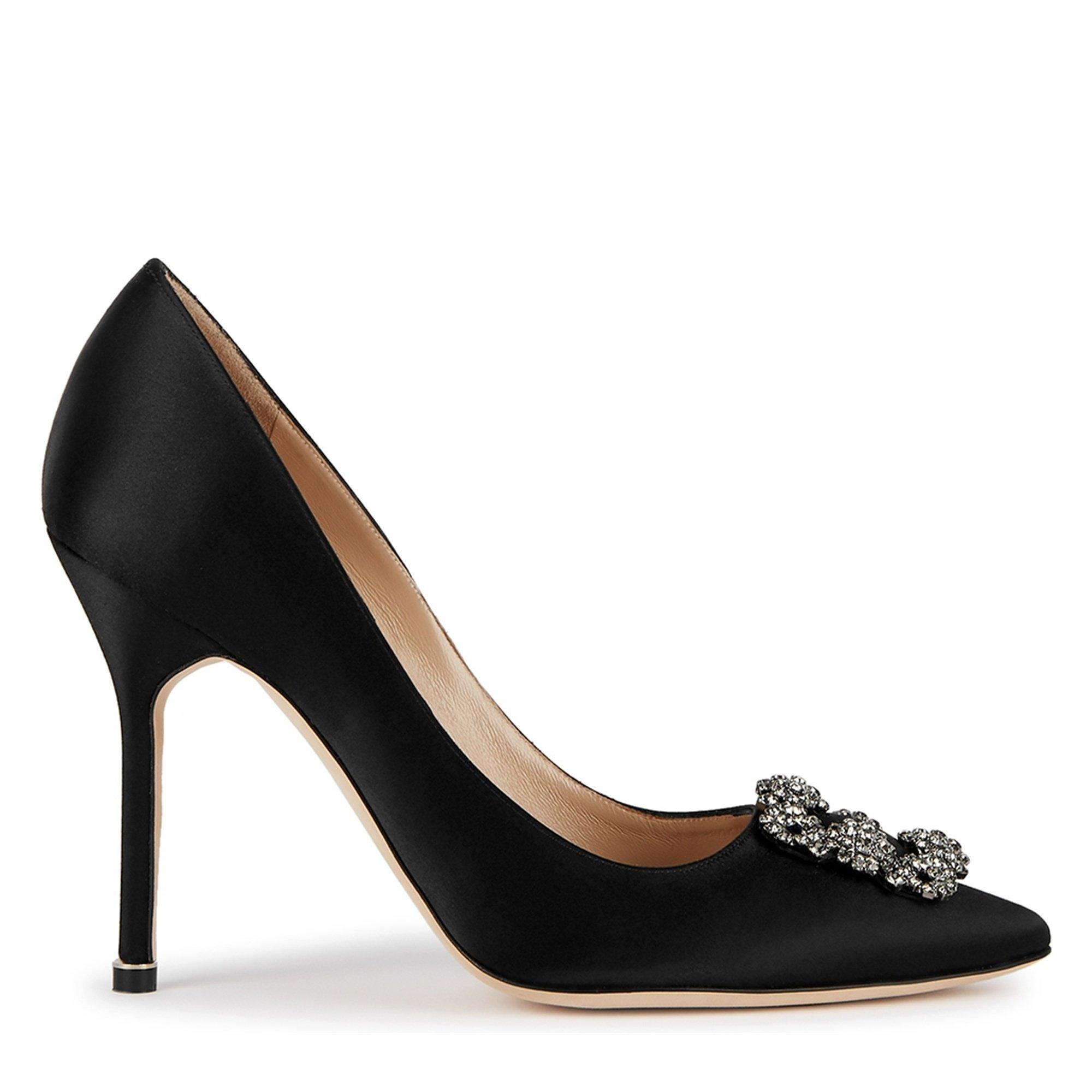 105 satin pump w ornament