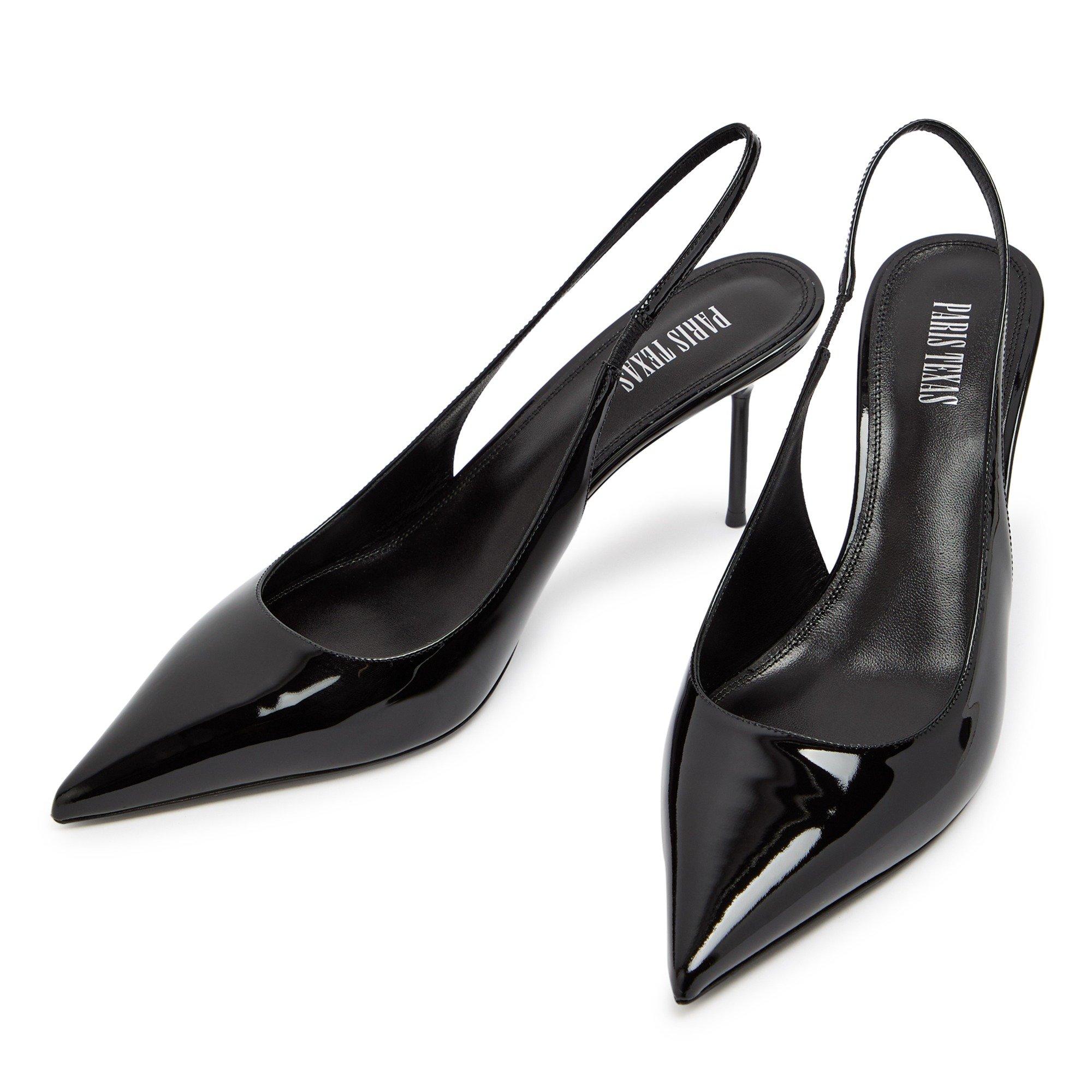 BLACK - Paris Texas - Women's Lidia 70 Patent Leather Slingbacks - 3