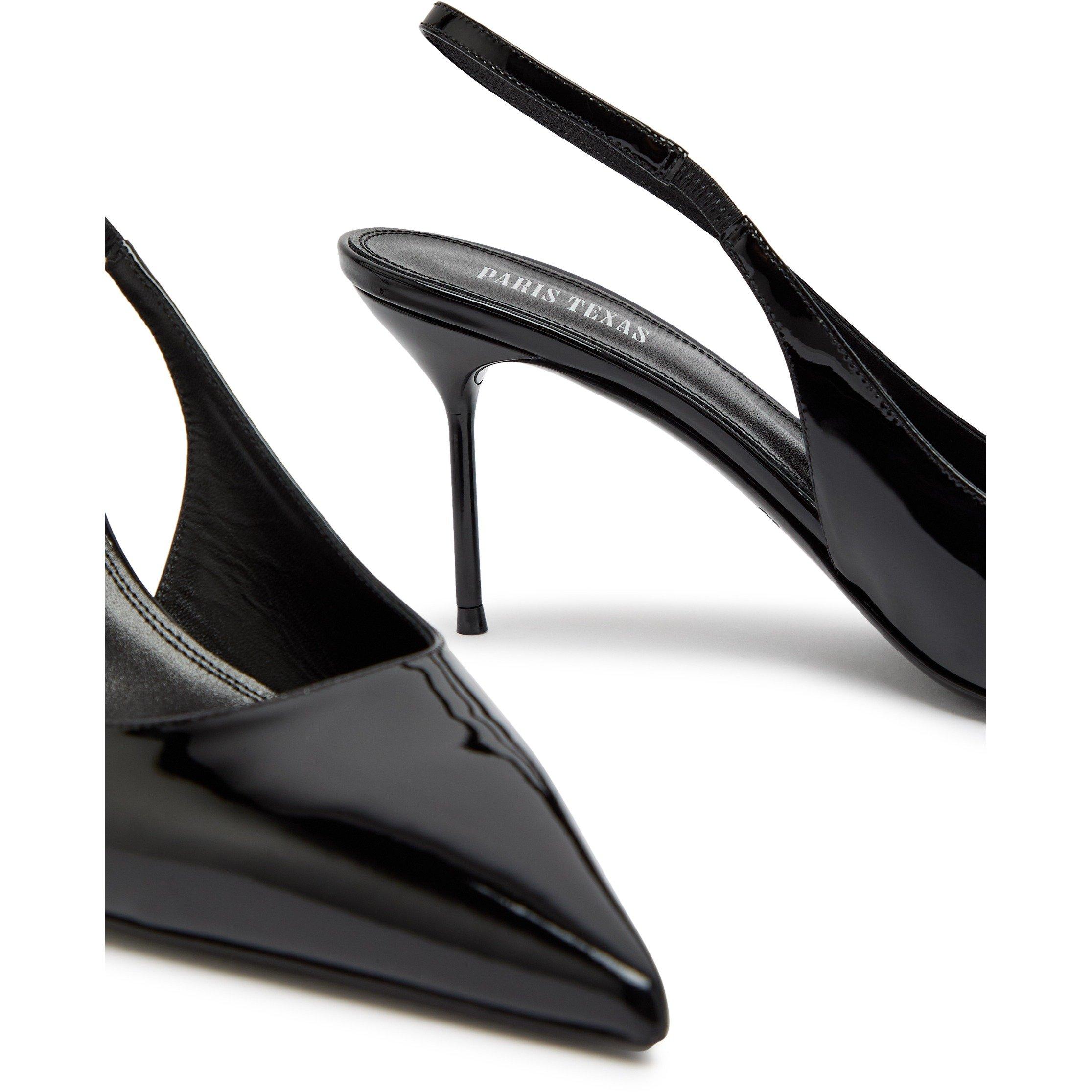 BLACK - Paris Texas - Women's Lidia 70 Patent Leather Slingbacks - 4