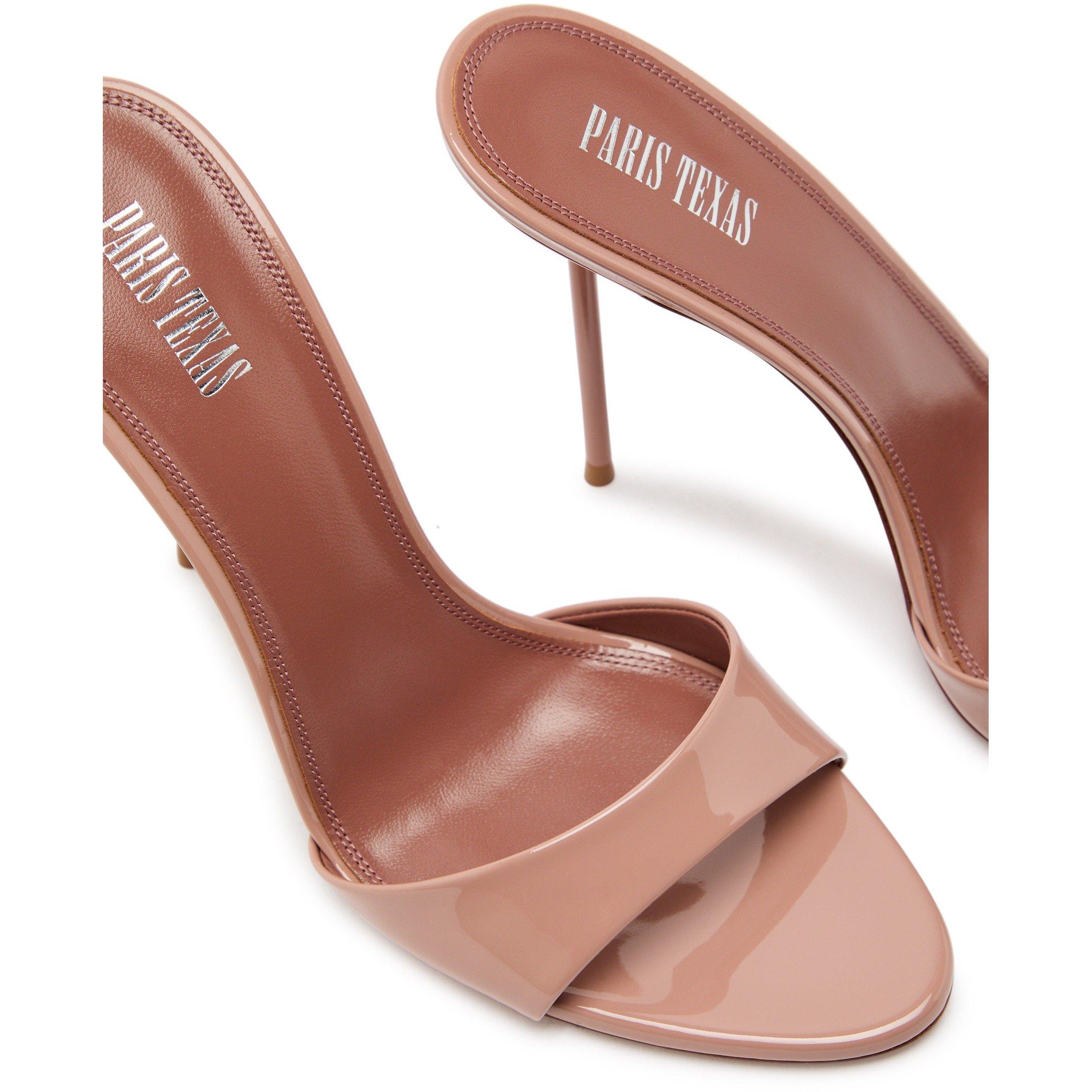 PINK - Paris Texas - Women's Lidia Patent Leather Heeled Mules - 4