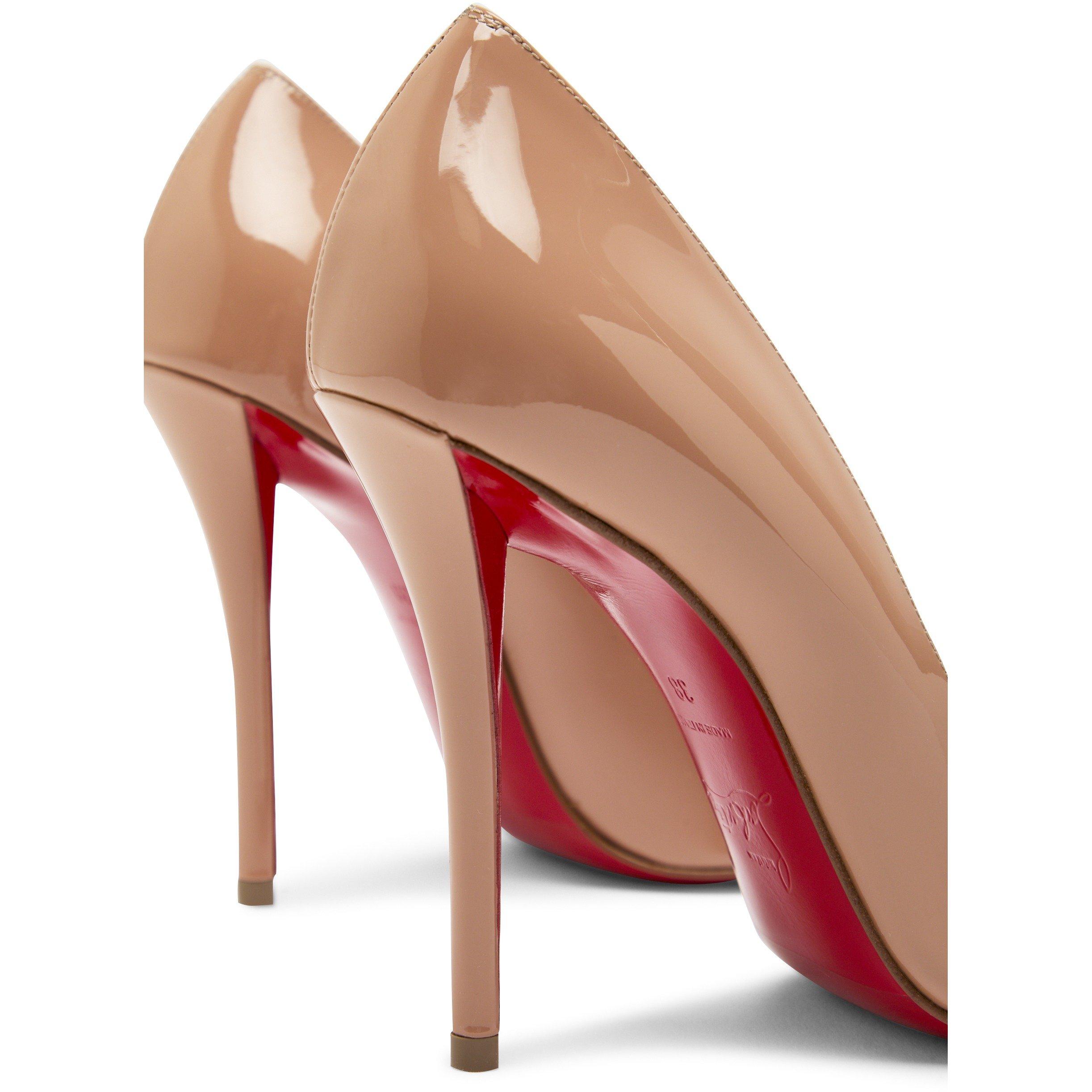 NUDE - Christian Louboutin - MISS Z 100 PATENT/LINING - 4