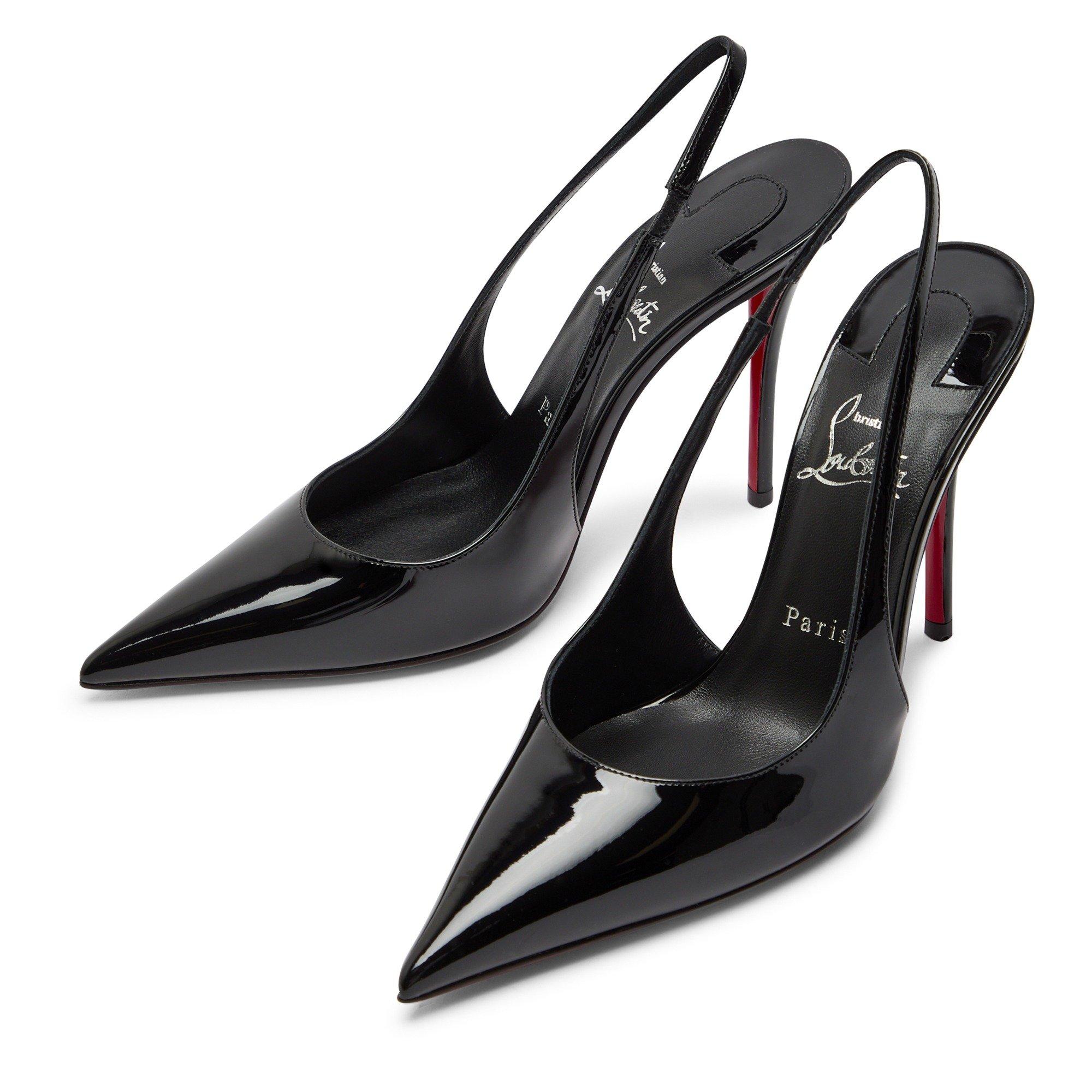 BLACK - Christian Louboutin - MISS Z SLING BACK 100 PATENT - 3