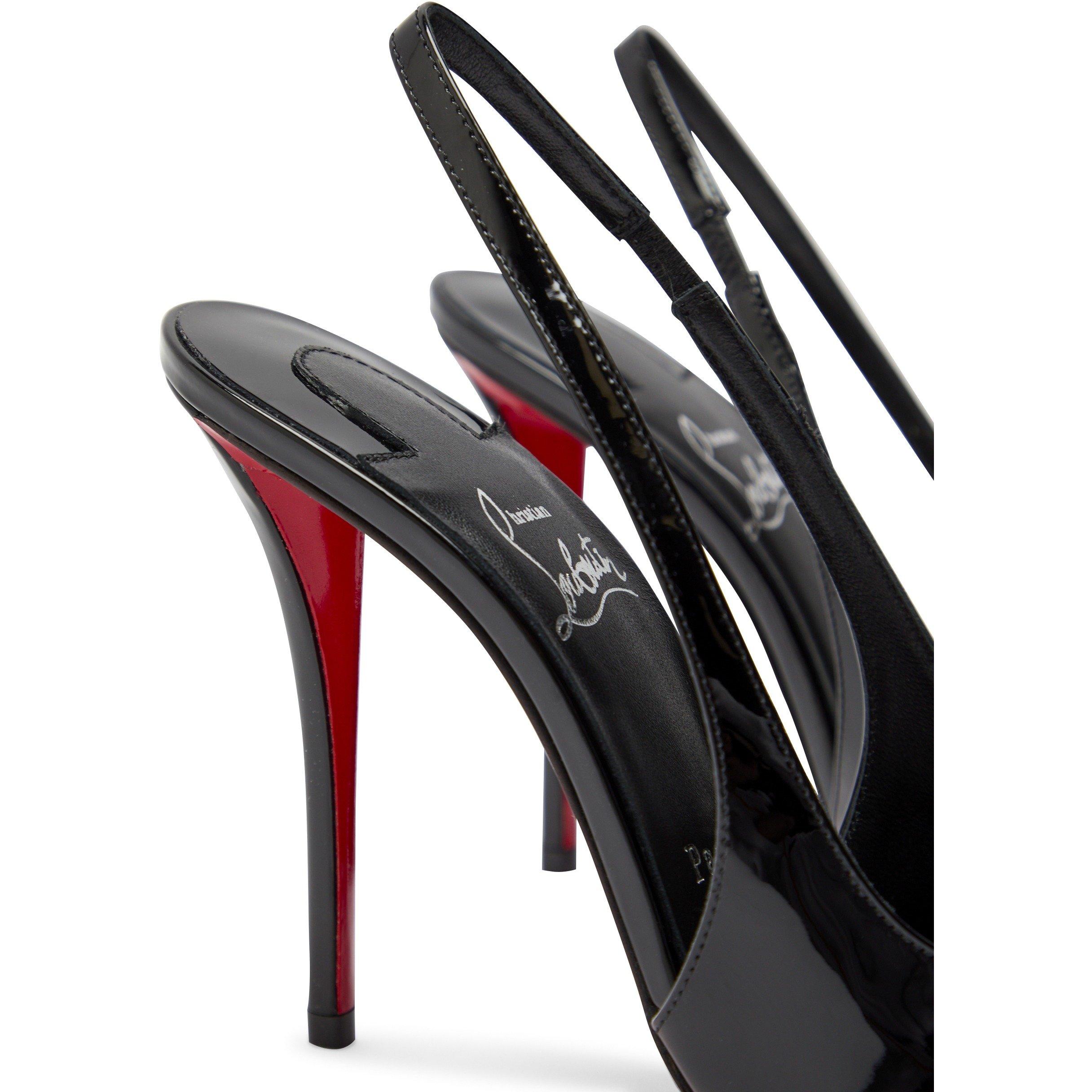 BLACK - Christian Louboutin - MISS Z SLING BACK 100 PATENT - 4