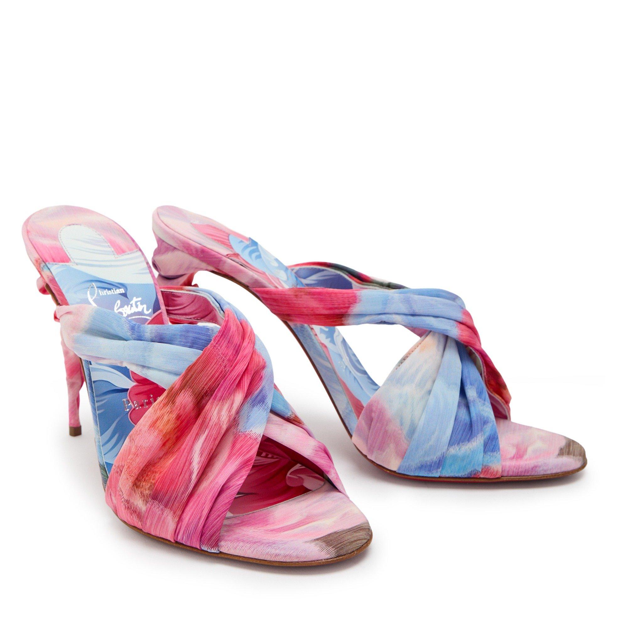 PINK AND OTHER - Christian Louboutin - AFFABULA MULE 100 TISSU CHINE - 3