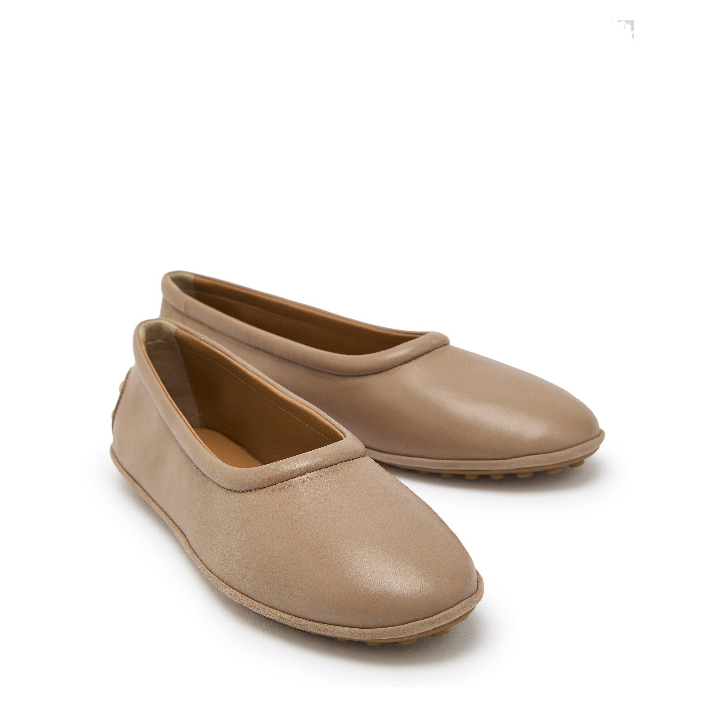 NUDE - Tods - Women's Gommino Leather Ballet Pumps - 3