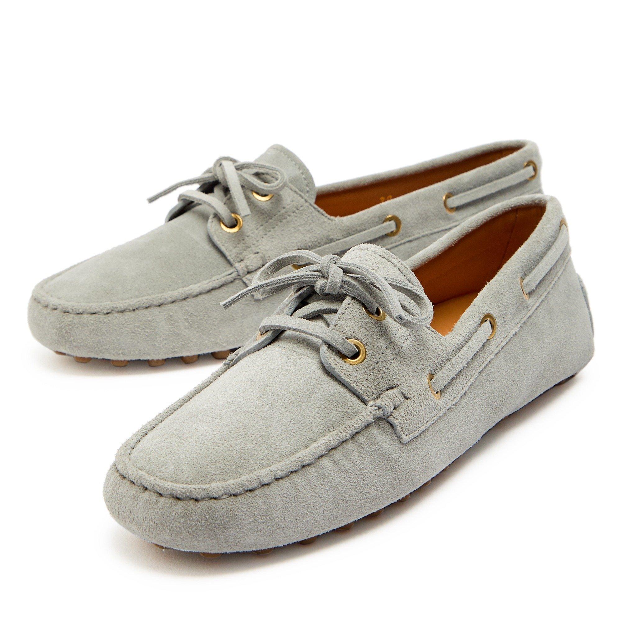 GREY - Tods - Women's Gommino Suede Loafers - 3