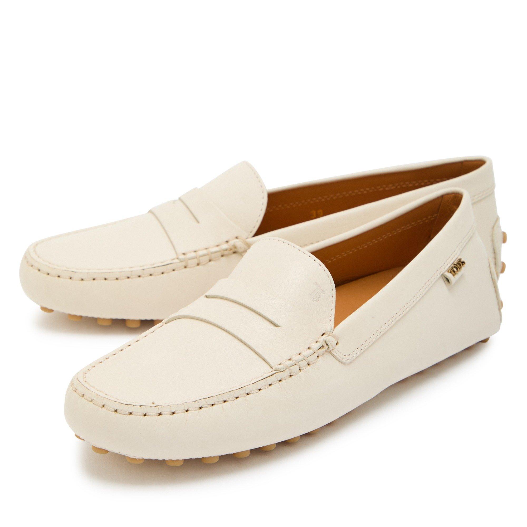 IVORY - Tods - Women's Gommino Leather Loafers - 3